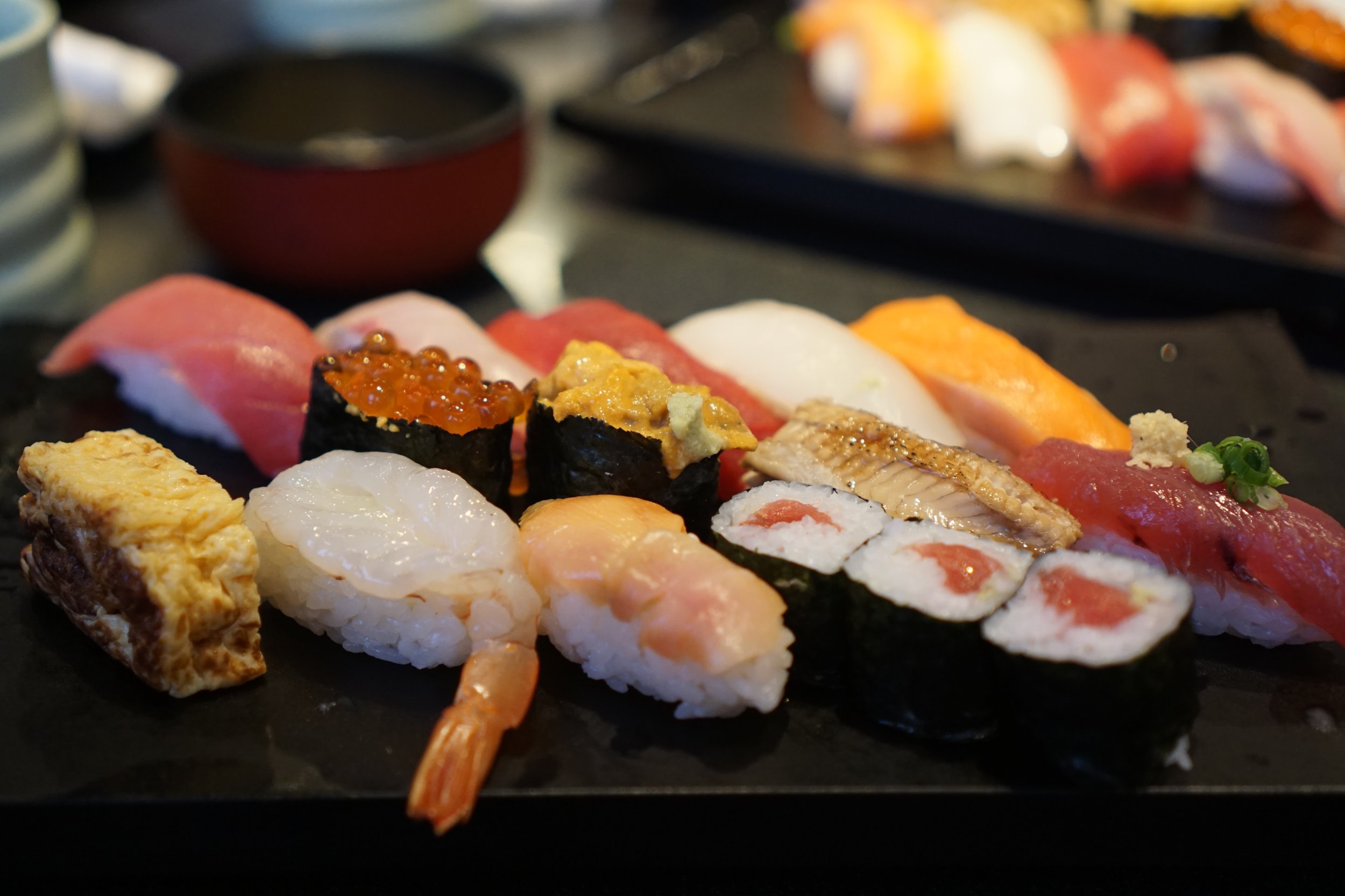 <p>Tsukiji Sushi Zanmai - a more varied platter that we got. Generally the sushi was good, but we weren't blown away by this. We also didn't wait at one of the more famous spots in Tsukiji because, well, time.</p>