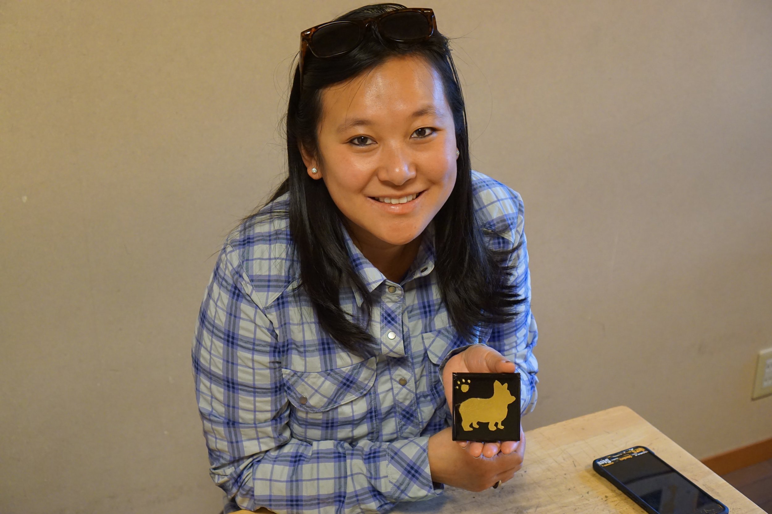 Gold leaf corgi!