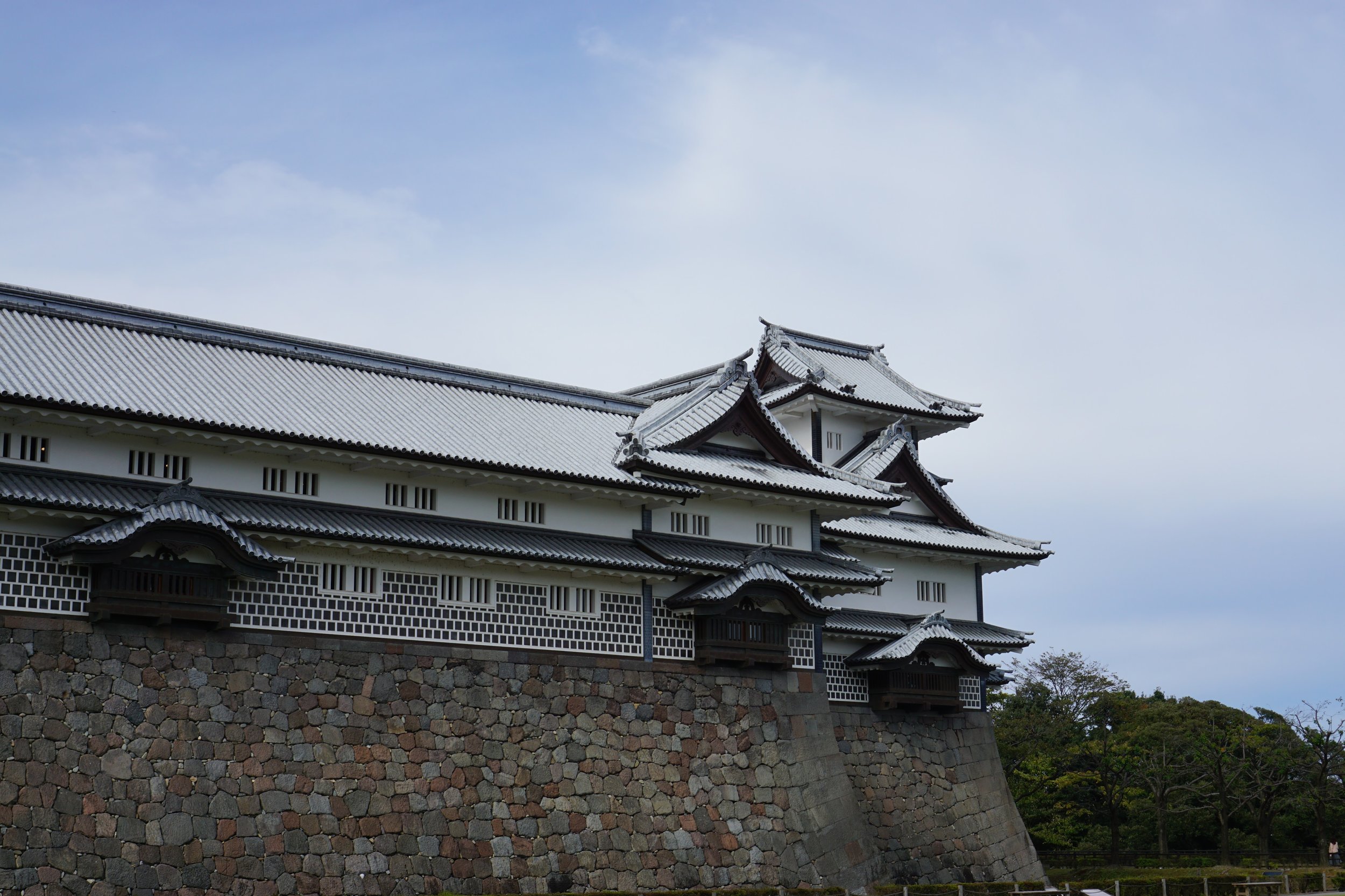 View of Kanazawa Castle from the gardens