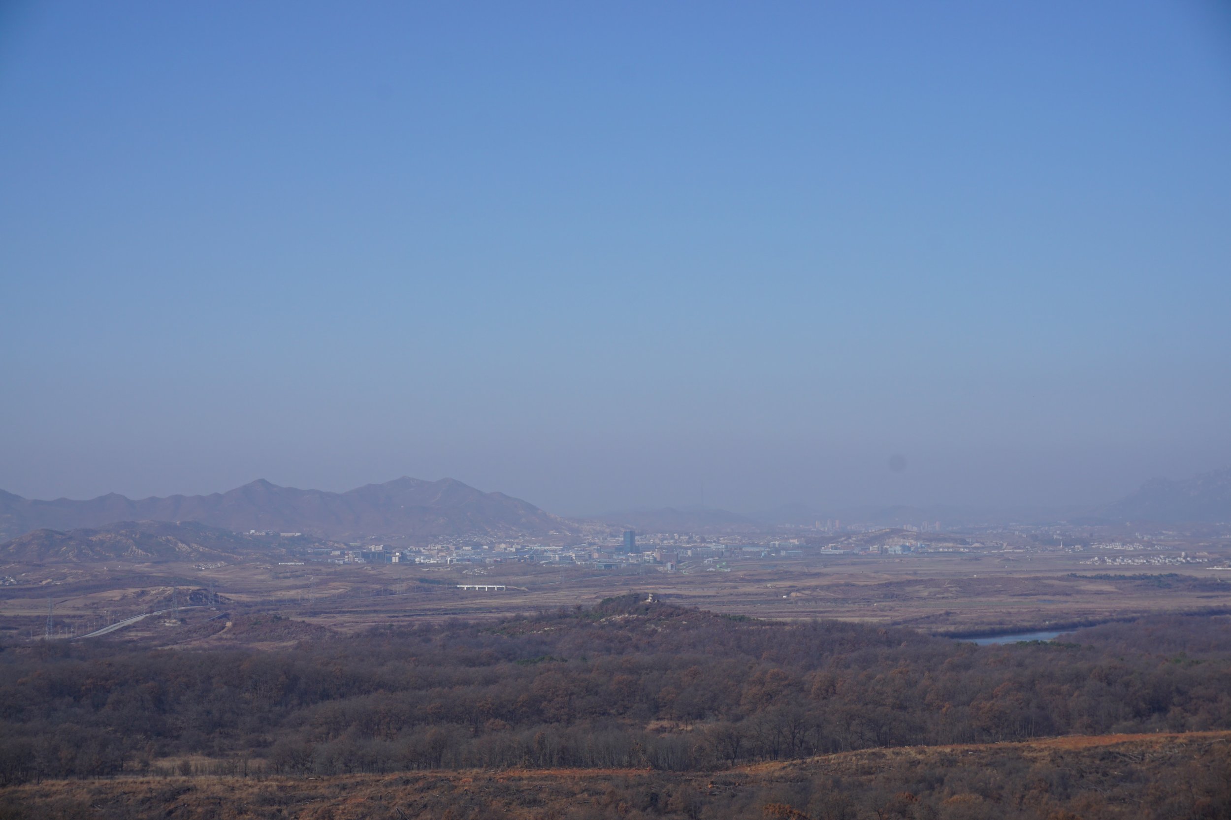 Looking out over North Korea