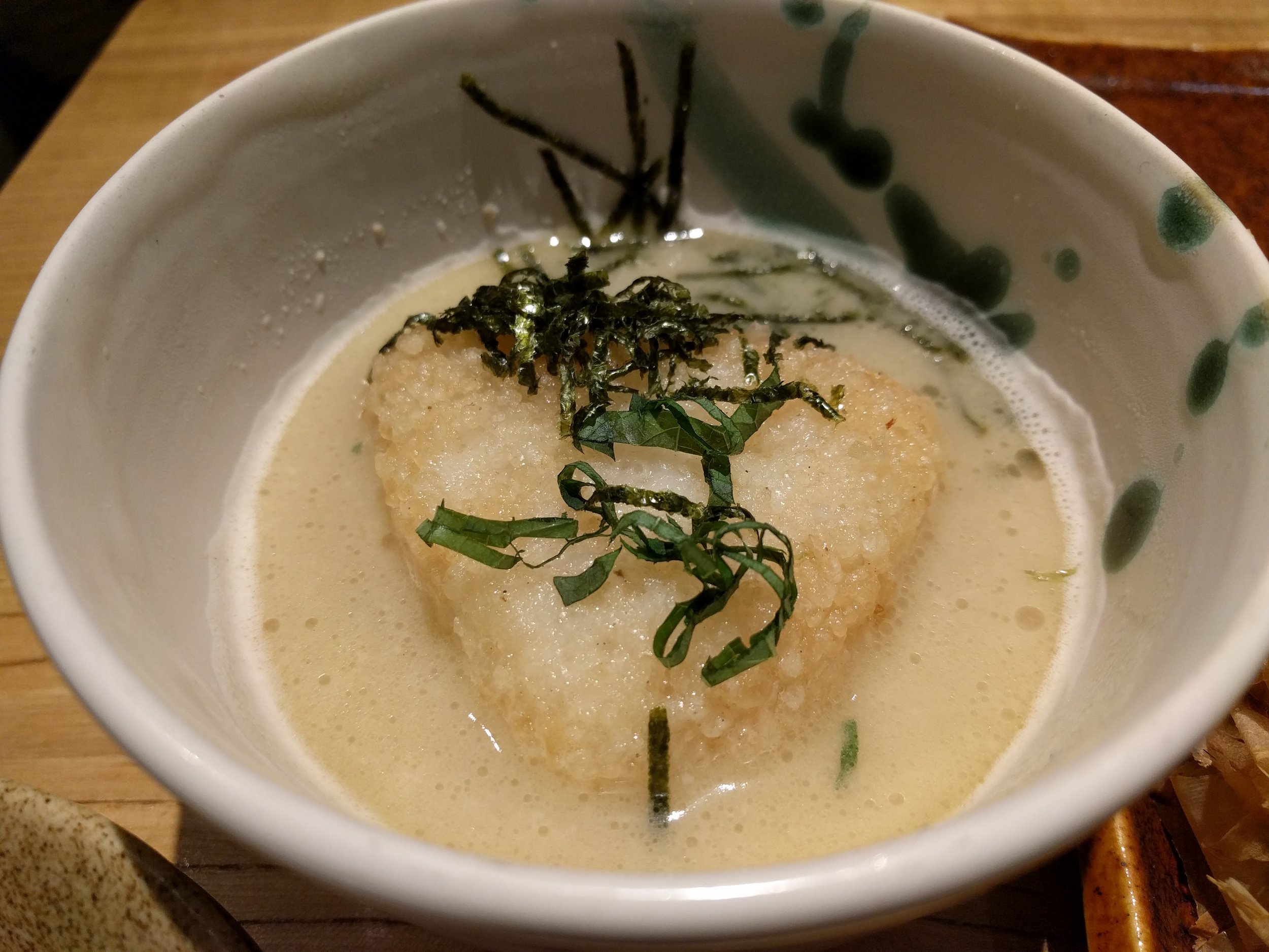 Age-onigiri (fried rice ball in soup)