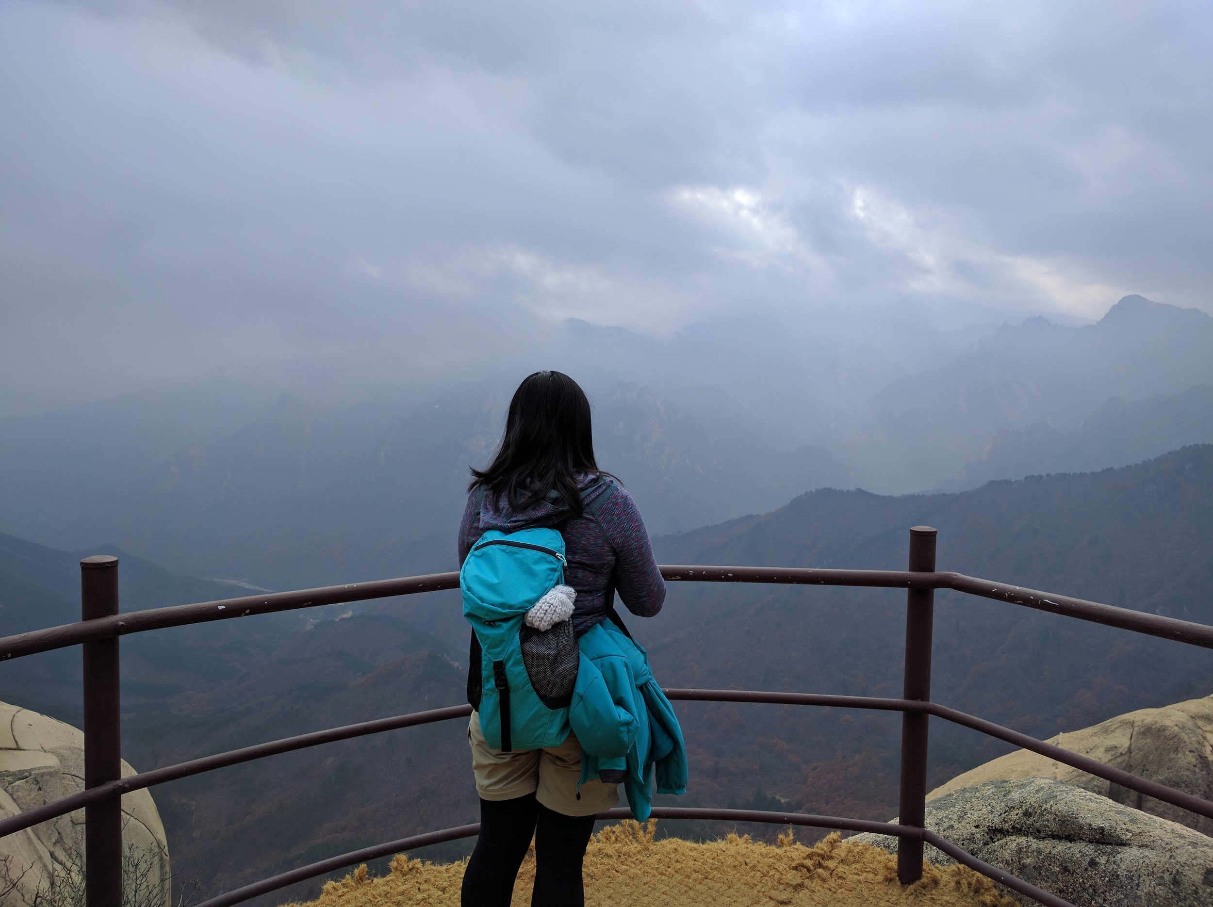 We made it to the top! This view is cool I guess?
