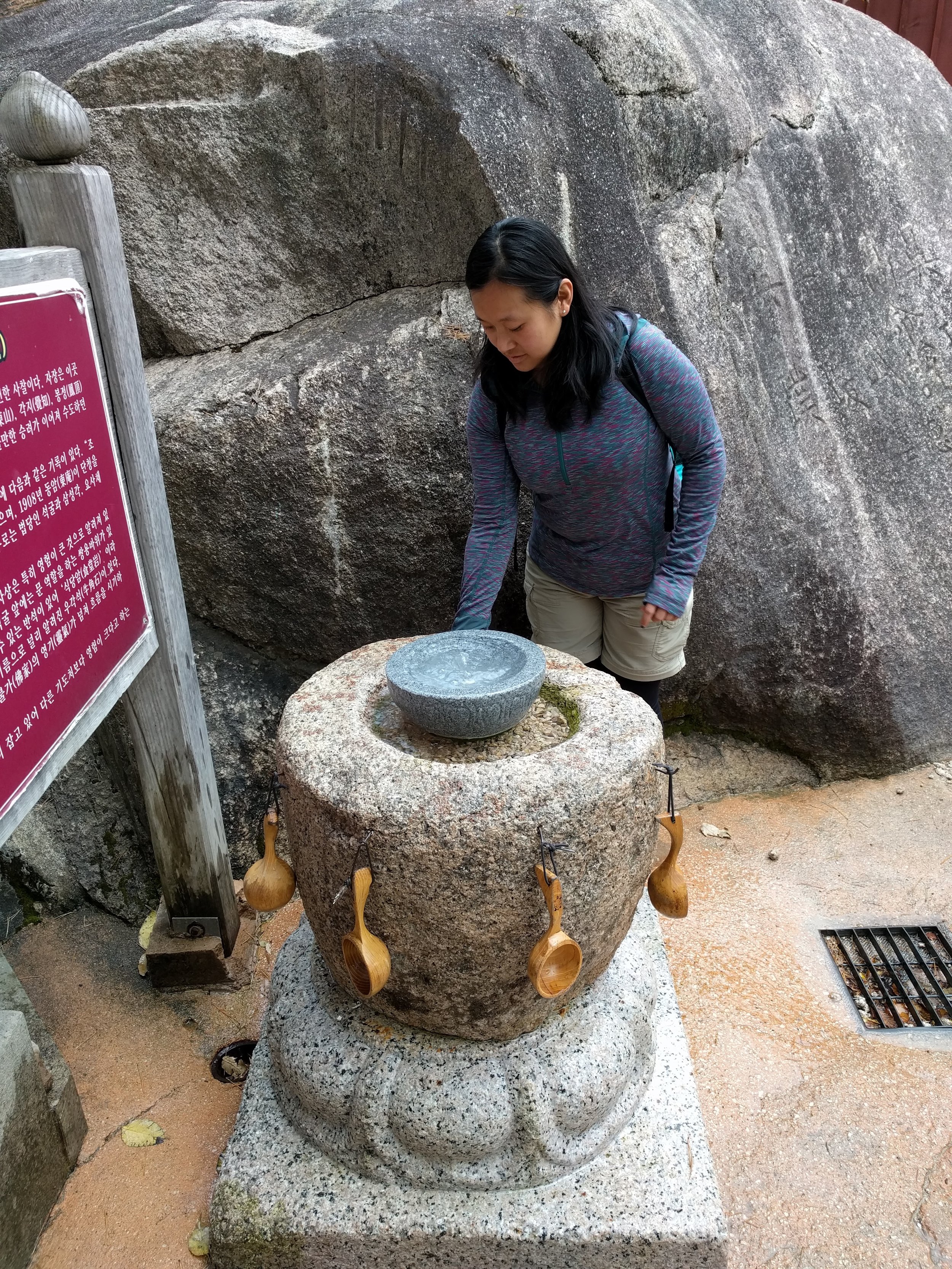 Drinking buddhist water