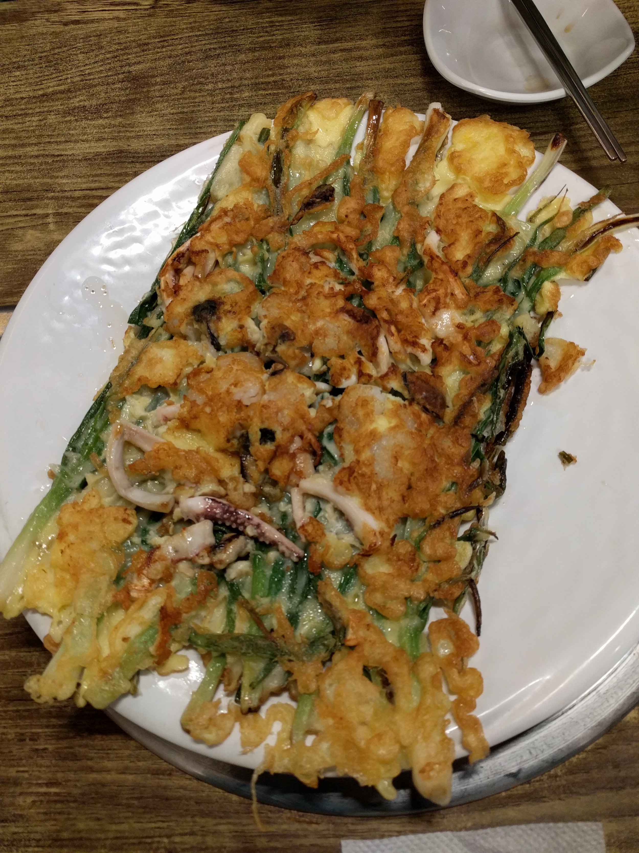 <p>Seafood pancake, this was so disappointing. We weren't able to find it at most of the places we ate at :(</p>