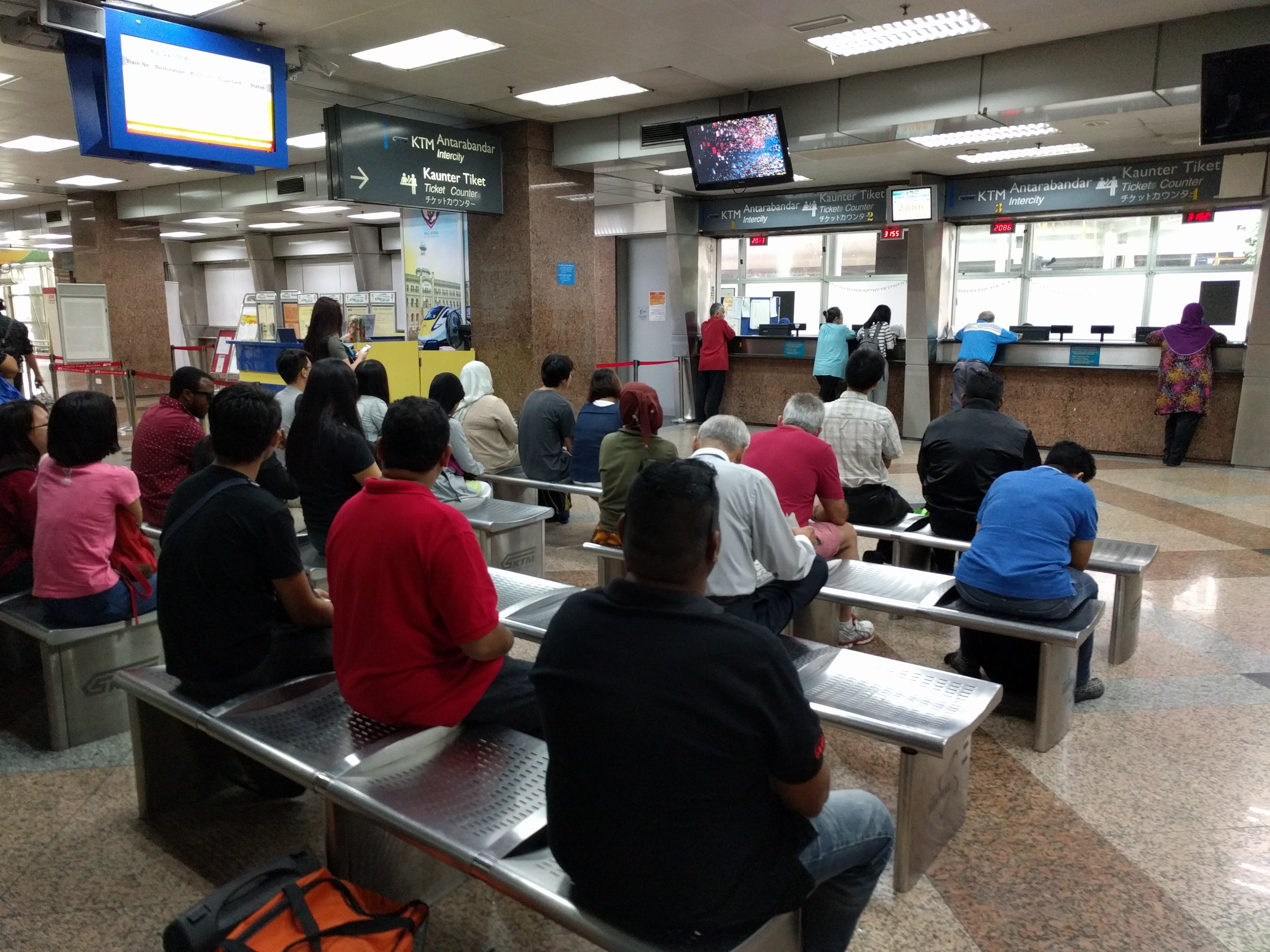 Waiting at KL Sentral so we can get our tickets printed