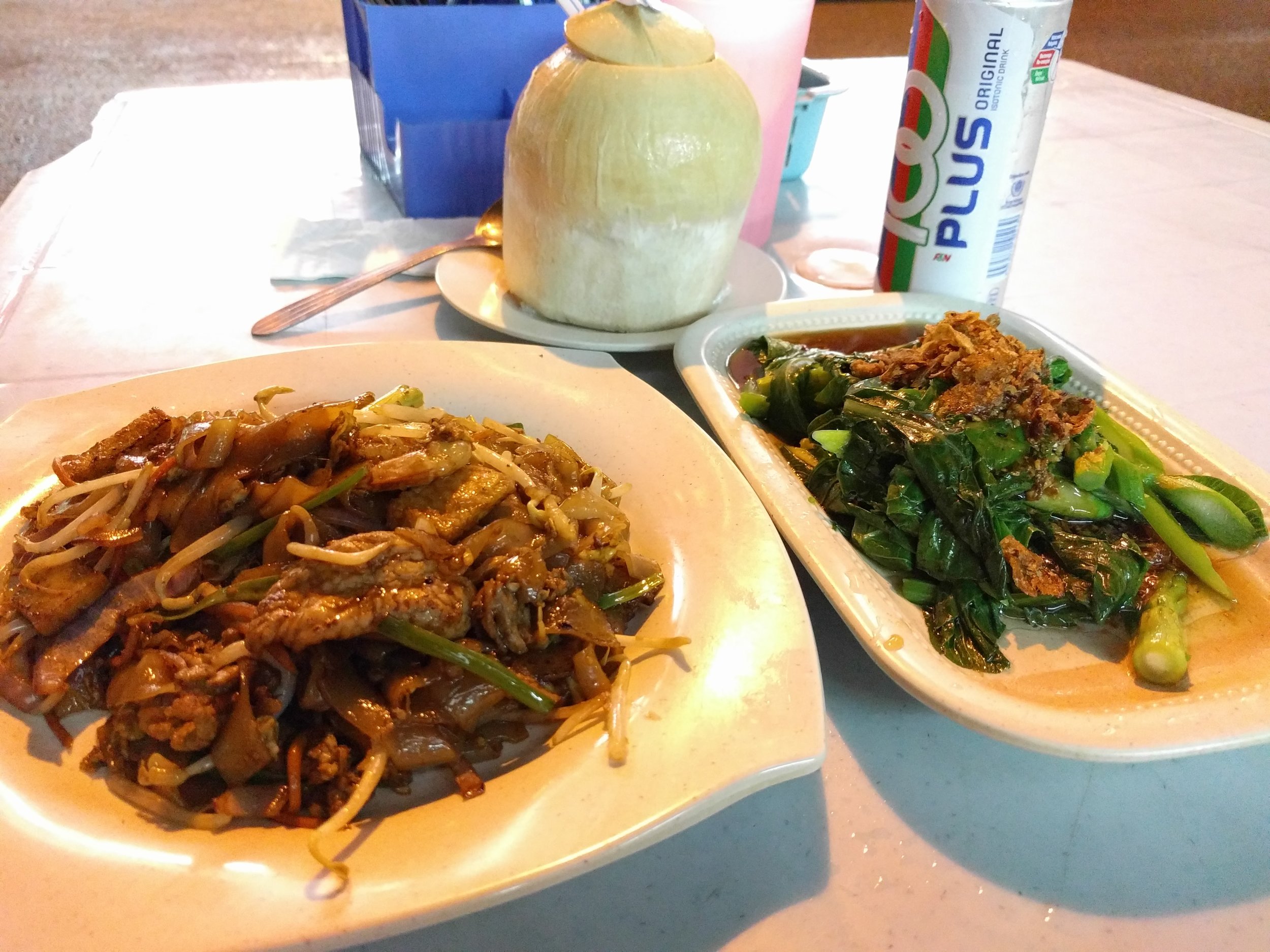 Noodles and veggies at Petaling Street