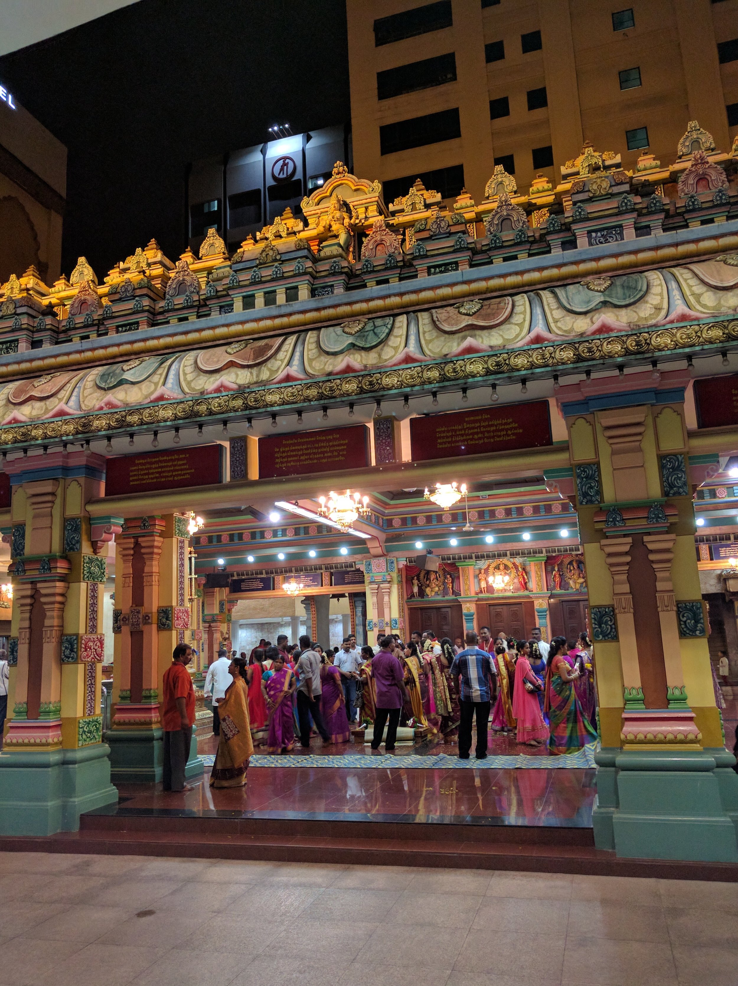 Wedding reception at the temple