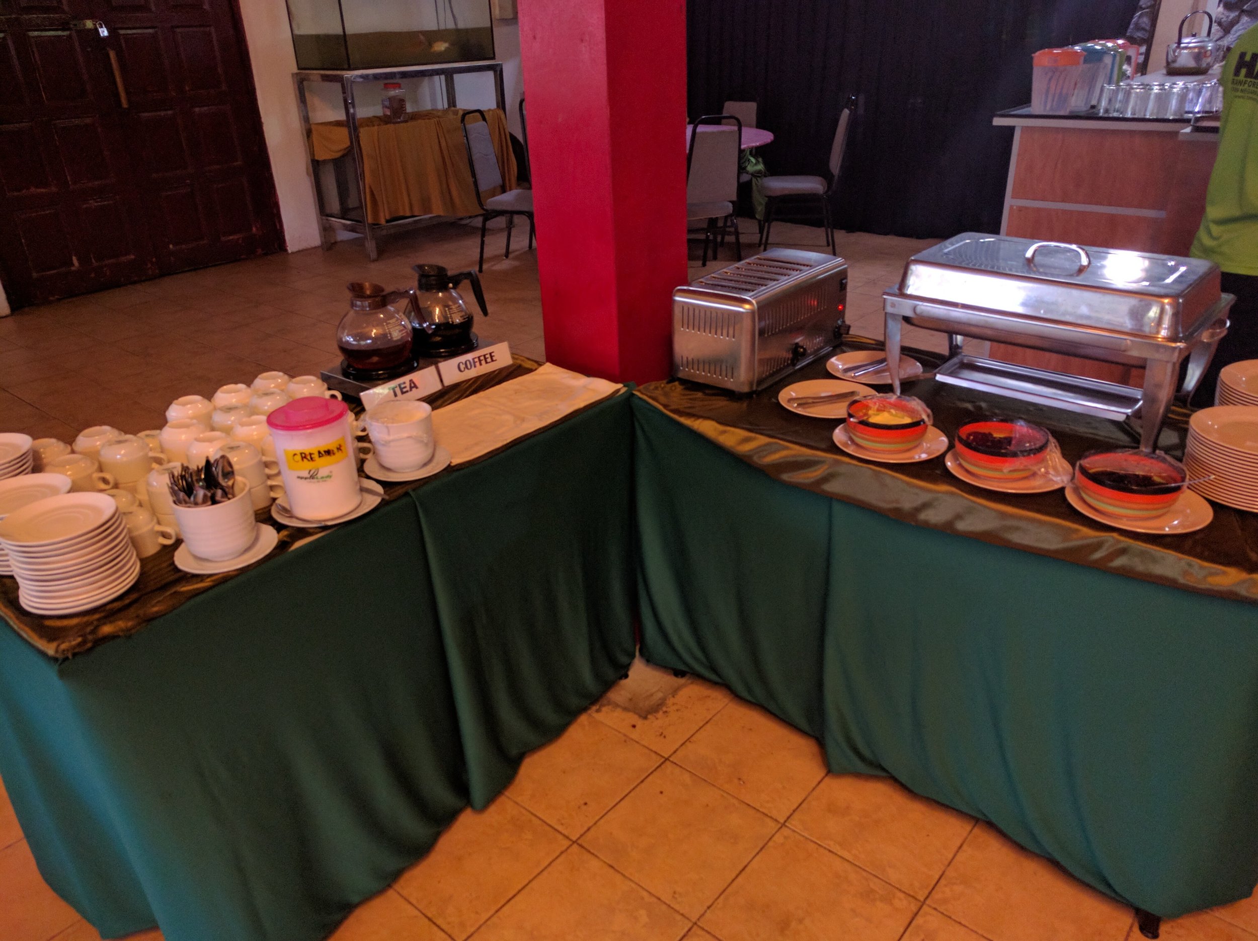 Breakfast at our hotel