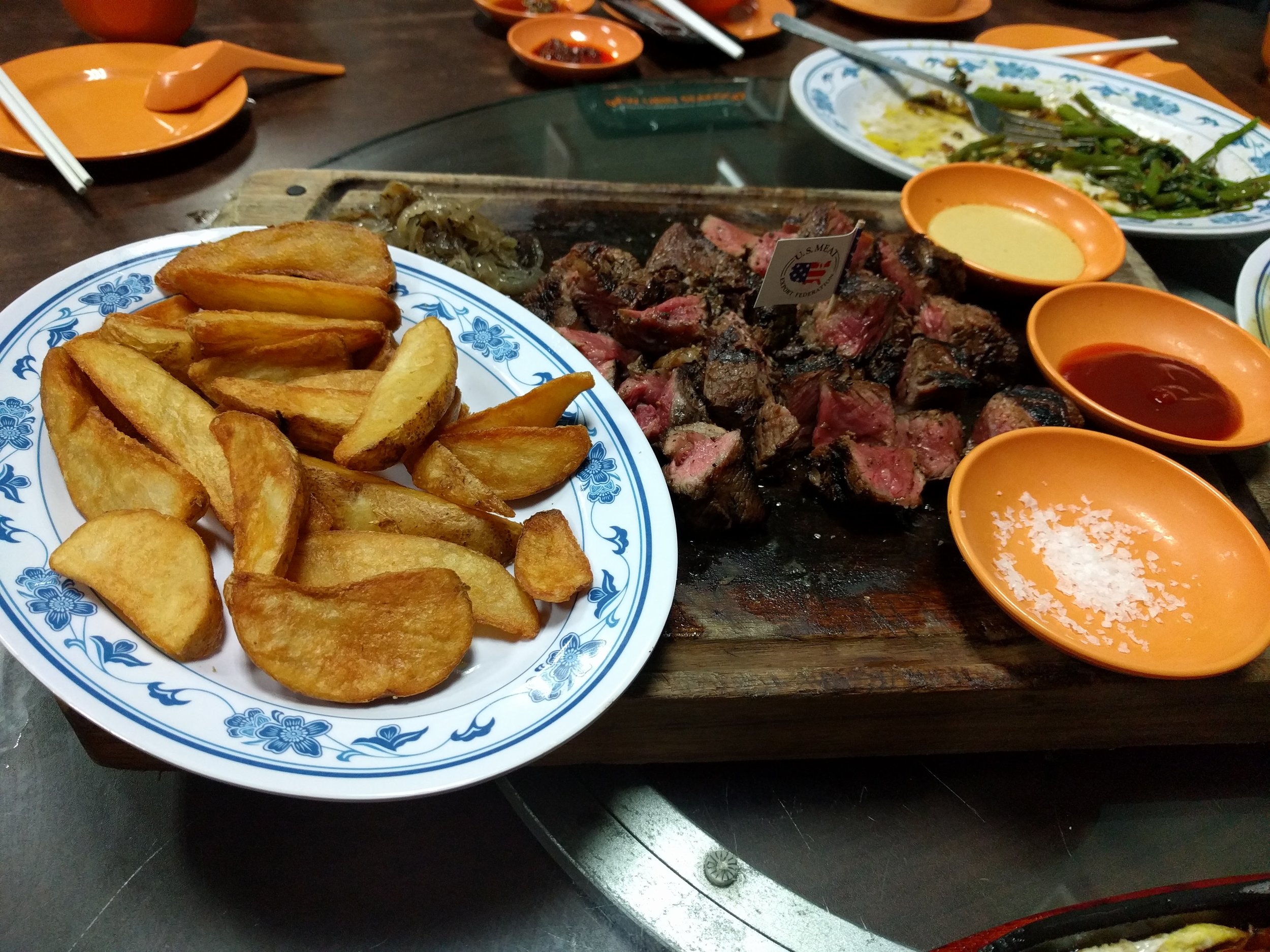 <p>Nice medium rare steak... doesn't compare to Kobe beef though ;)</p>