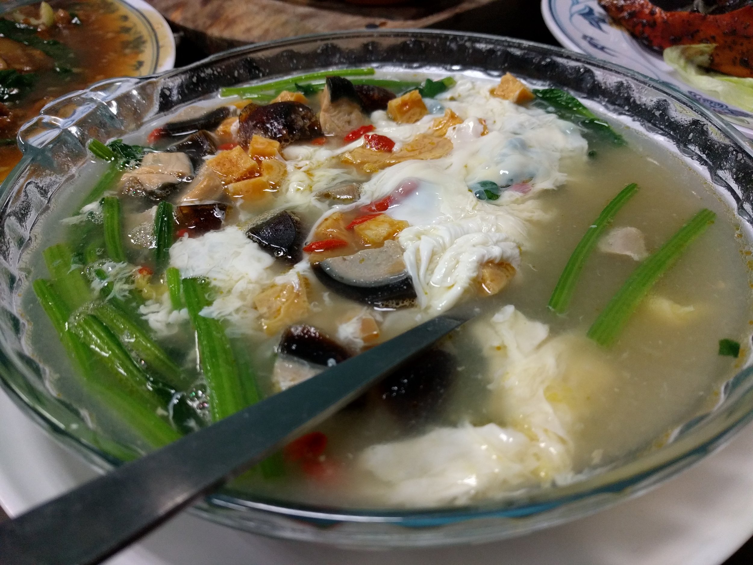 Veggies with egg and salted egg