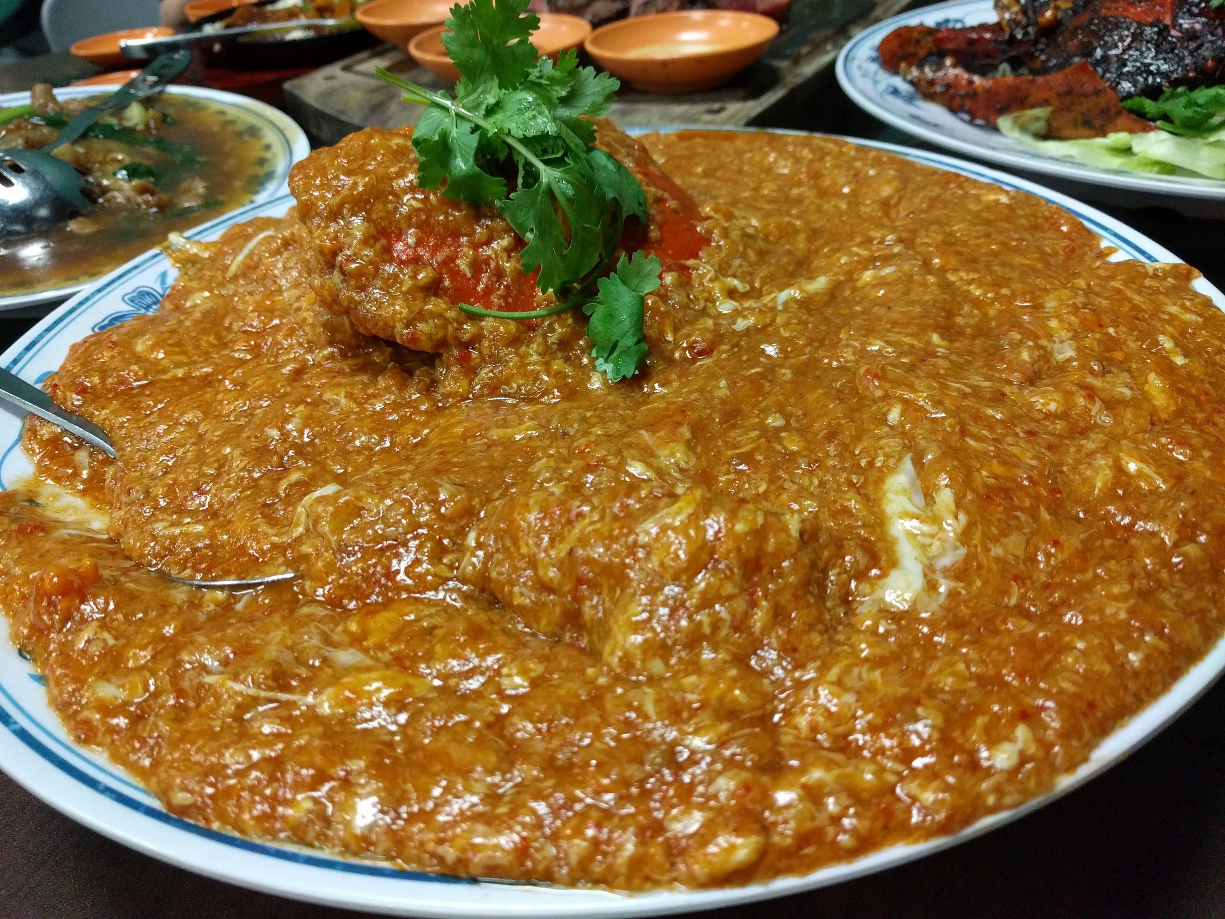 <p>The sauce was so delicious! Had crab roe, egg, crab juices, and a not super spicy but spicy enough chili flavor.</p>