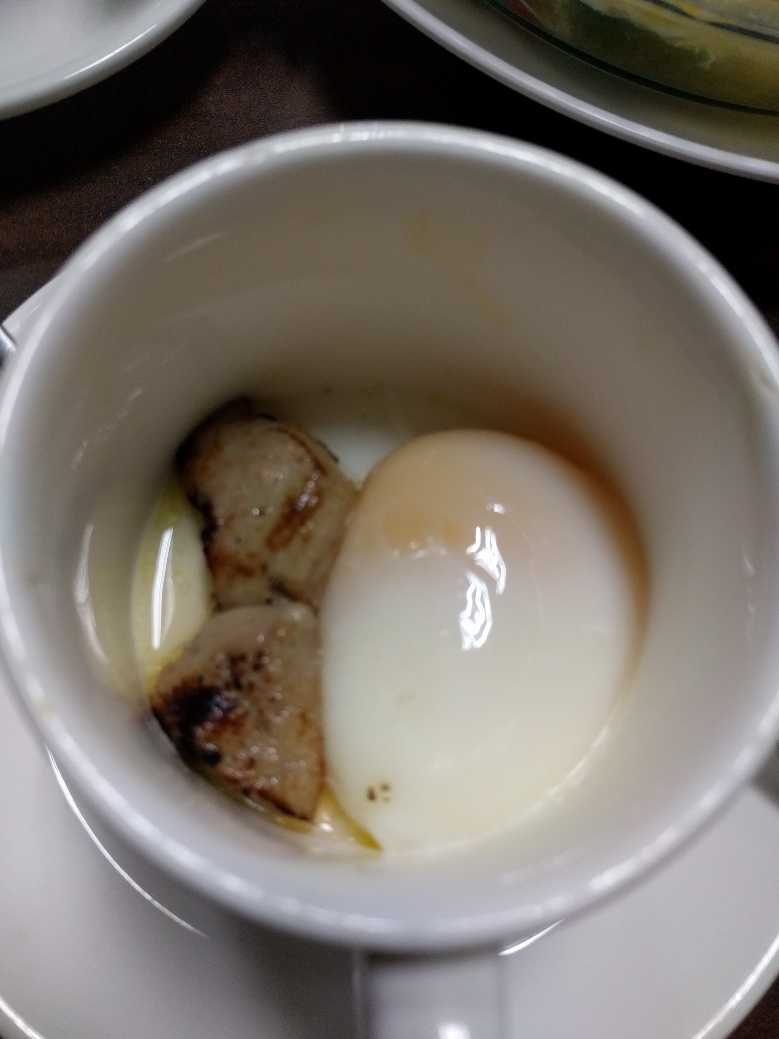 Truffles and soft boiled egg