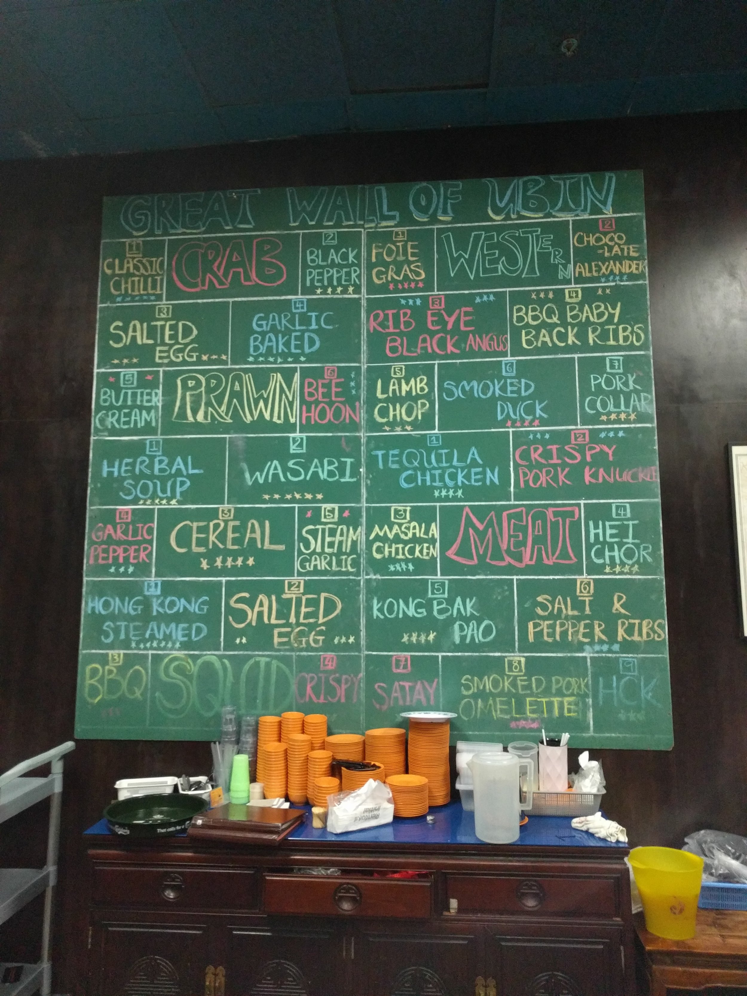 menu board
