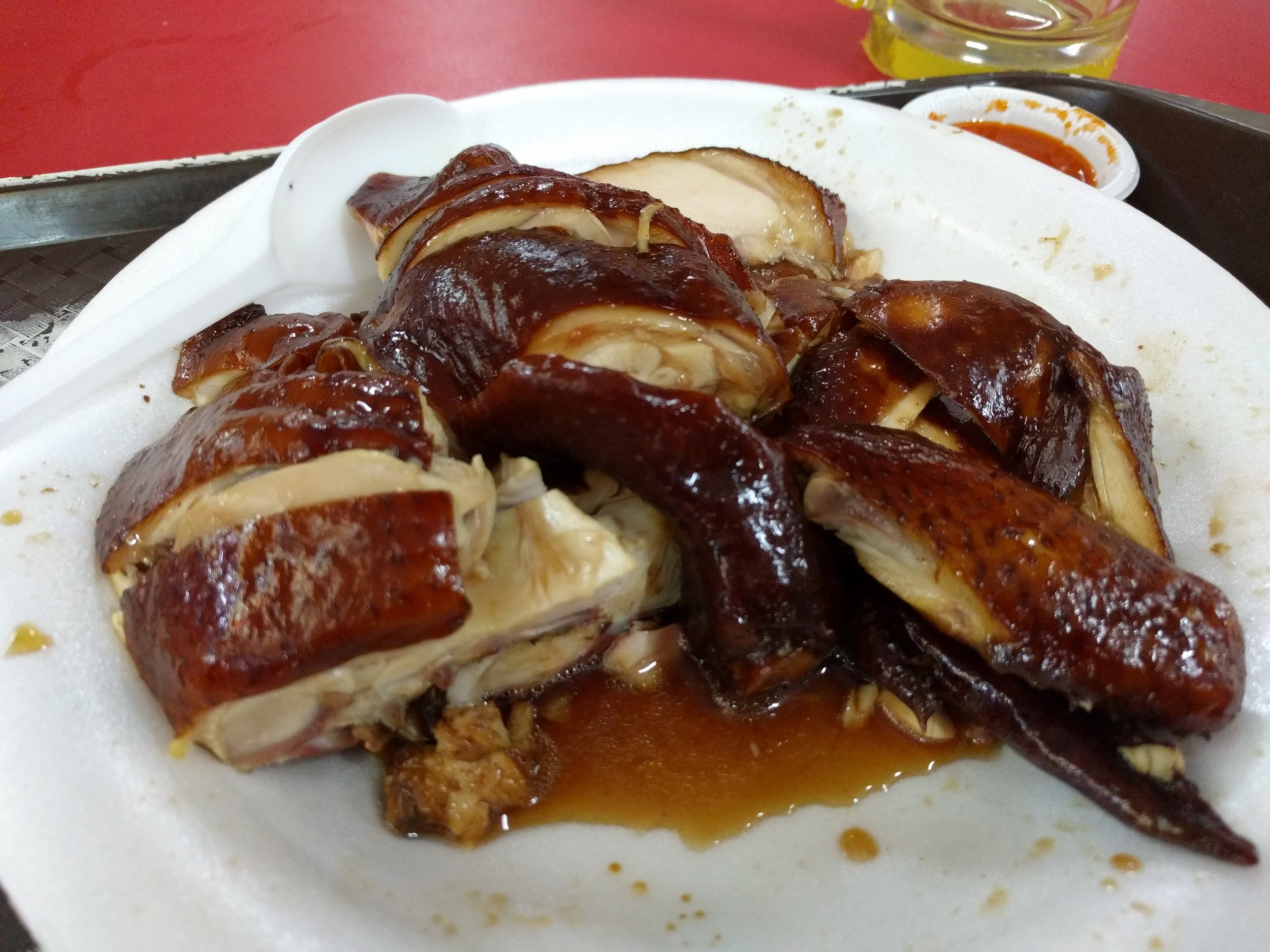 <p>I thought it was pretty good - the meat was tender, skin flavorful, the sauce was not too salty.&nbsp;But honestly, not worth an hour wait.</p>