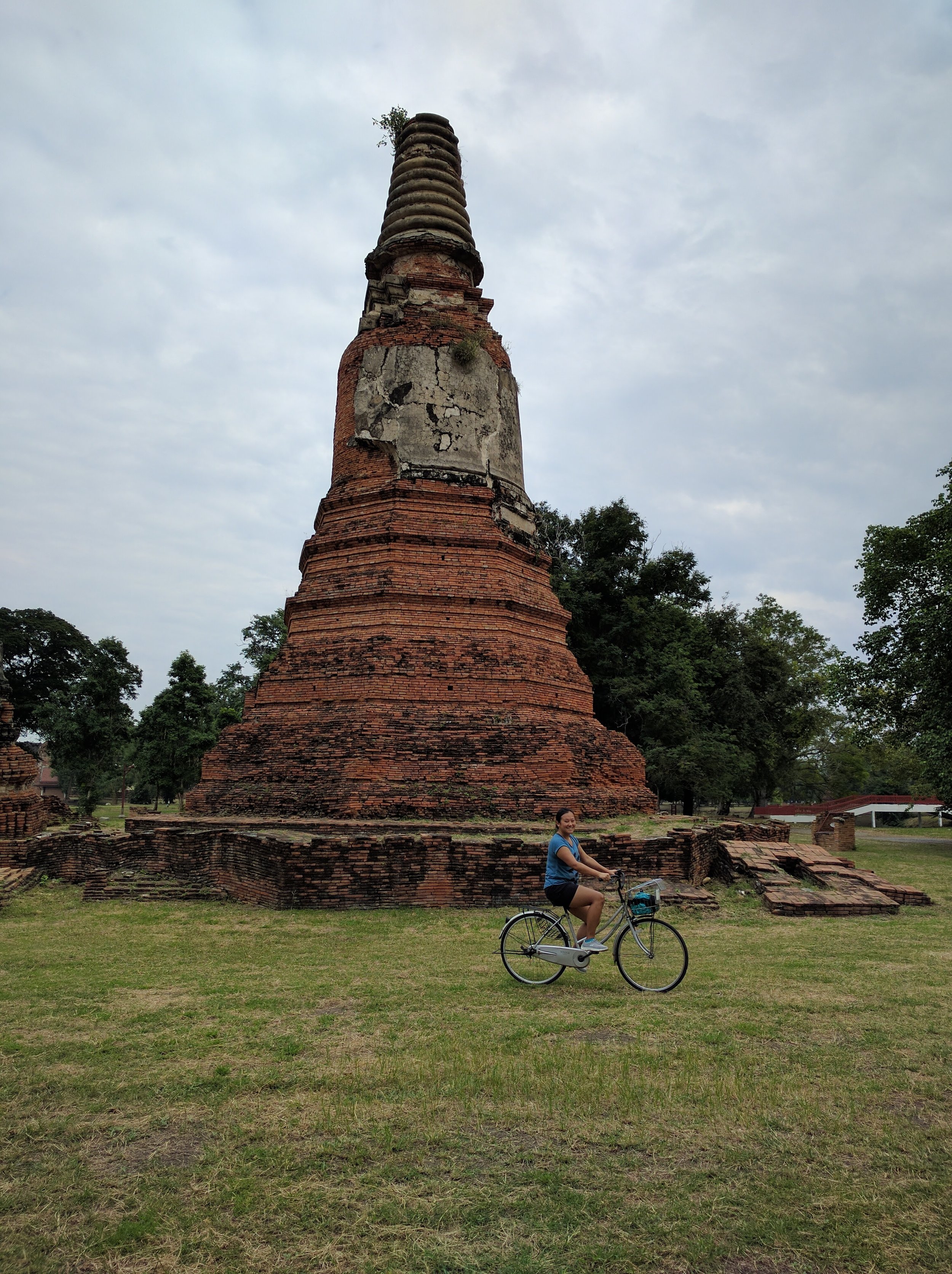 Biking around the park