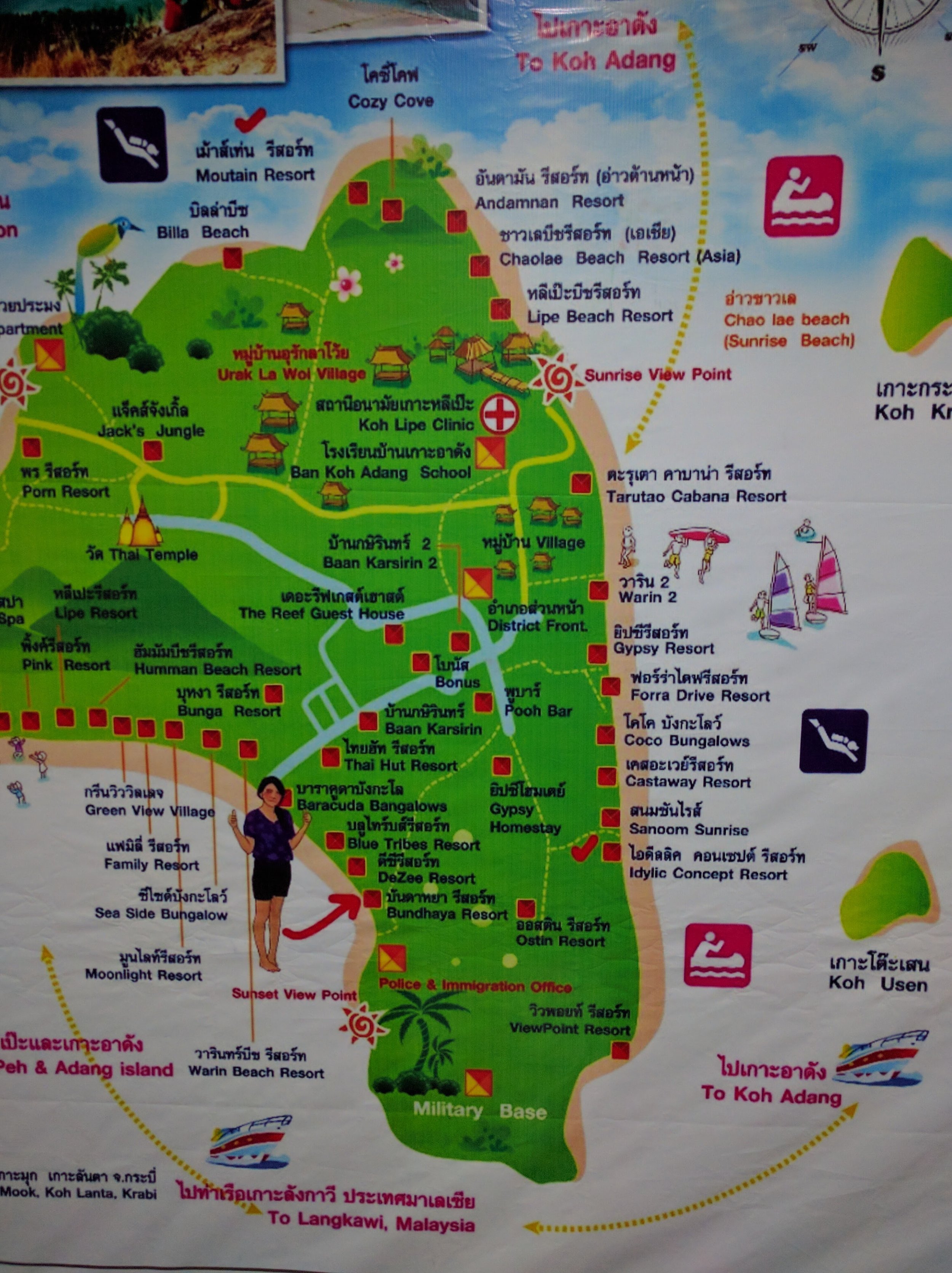 Map of the island