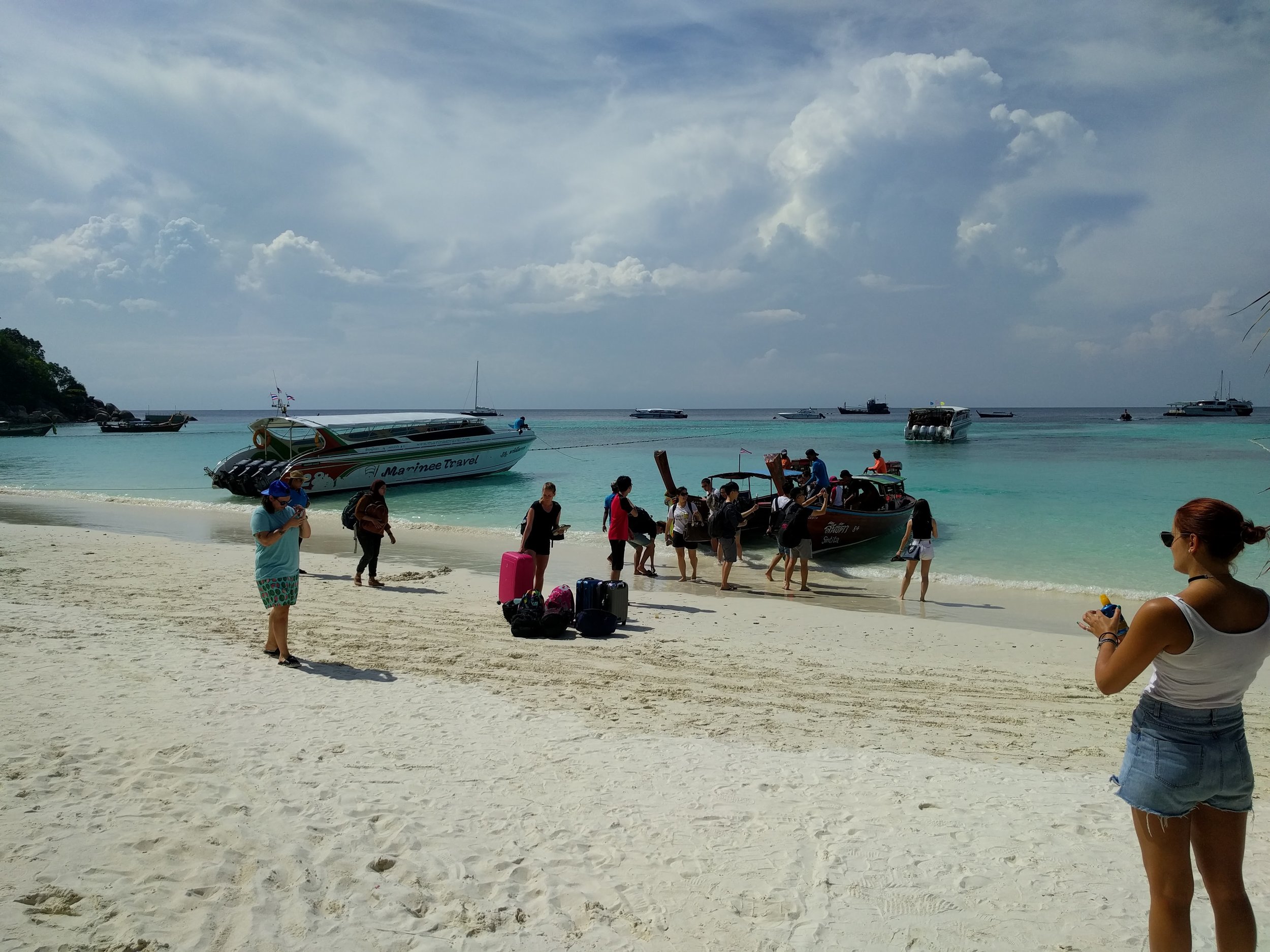 Arriving at the beach