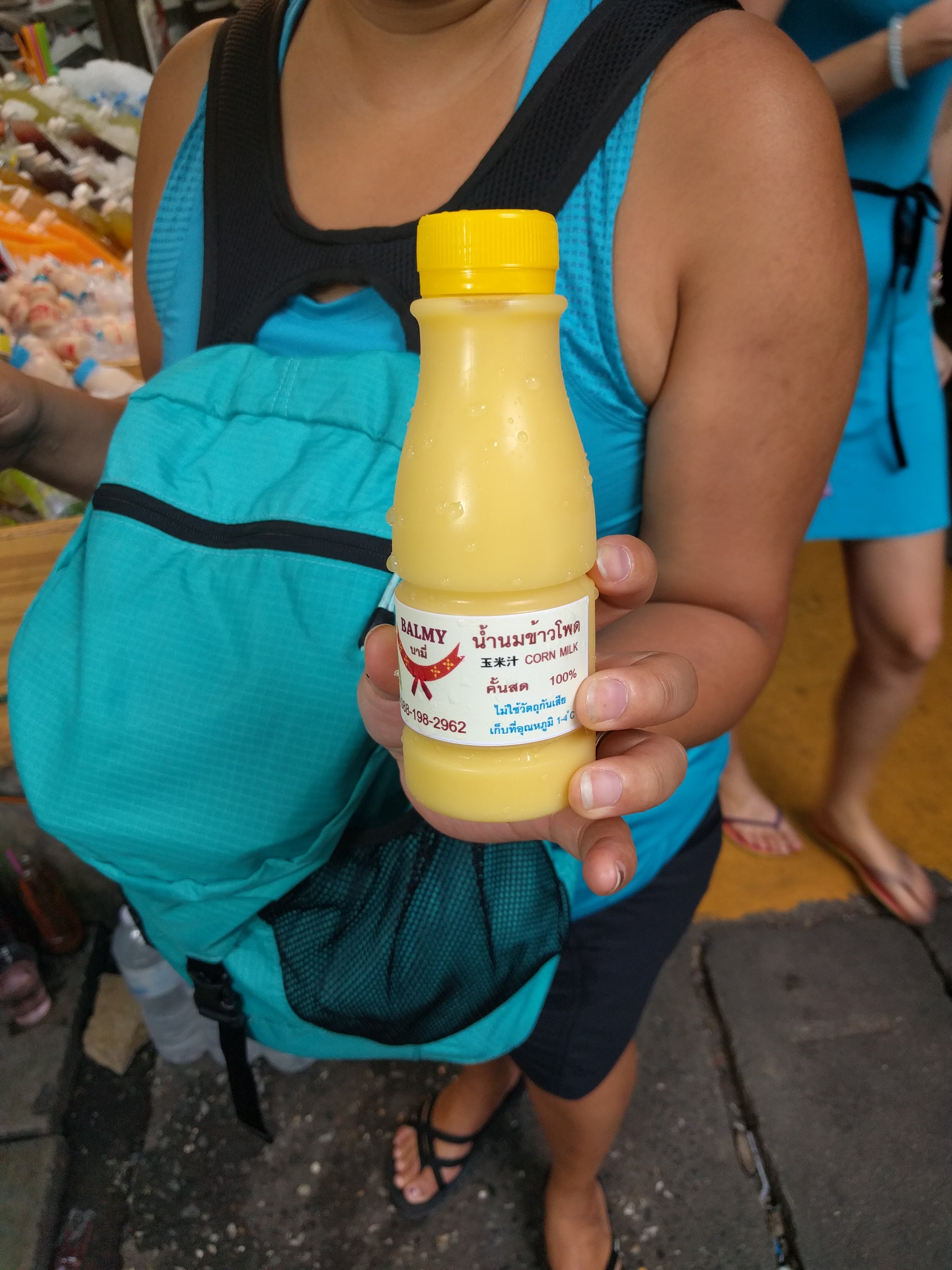 Corn milk! Tasted corny