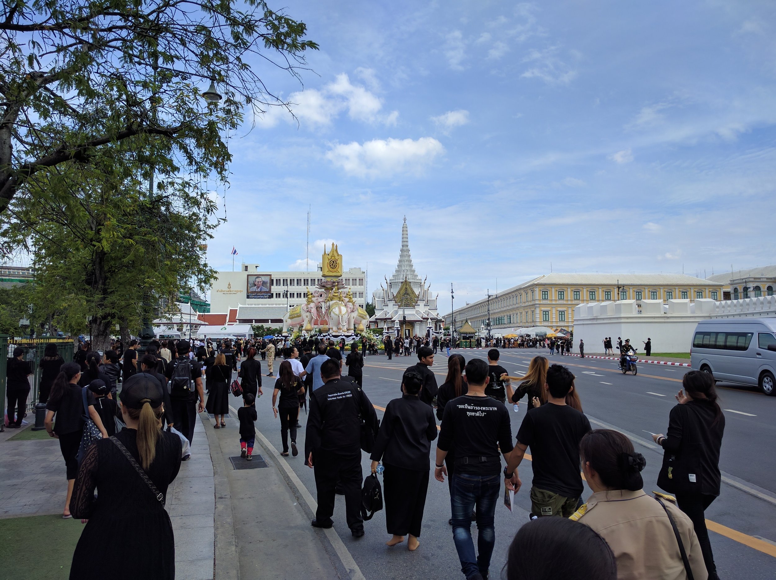 Everyone wearing black in mourning