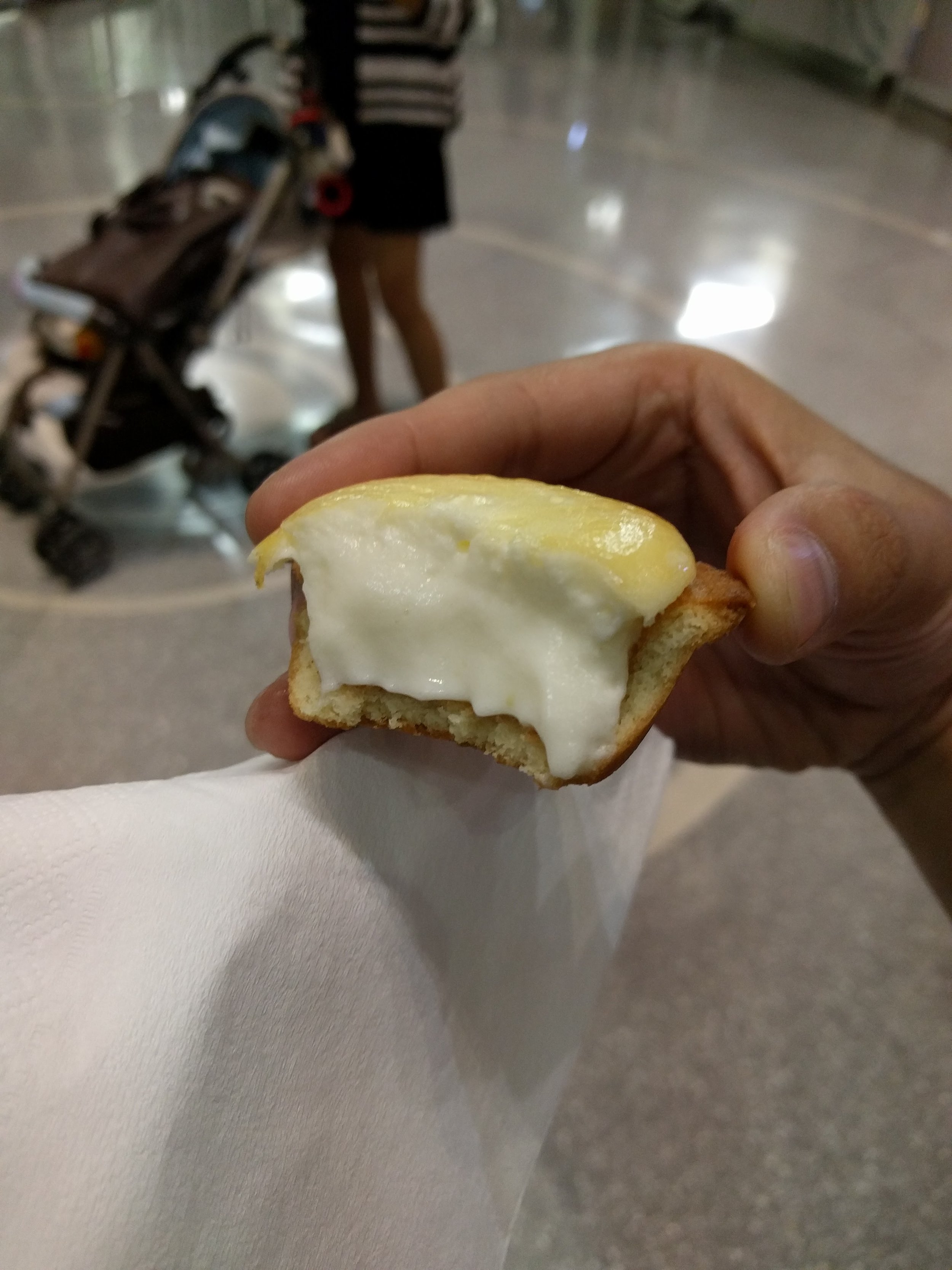 Inside of the cheese tart