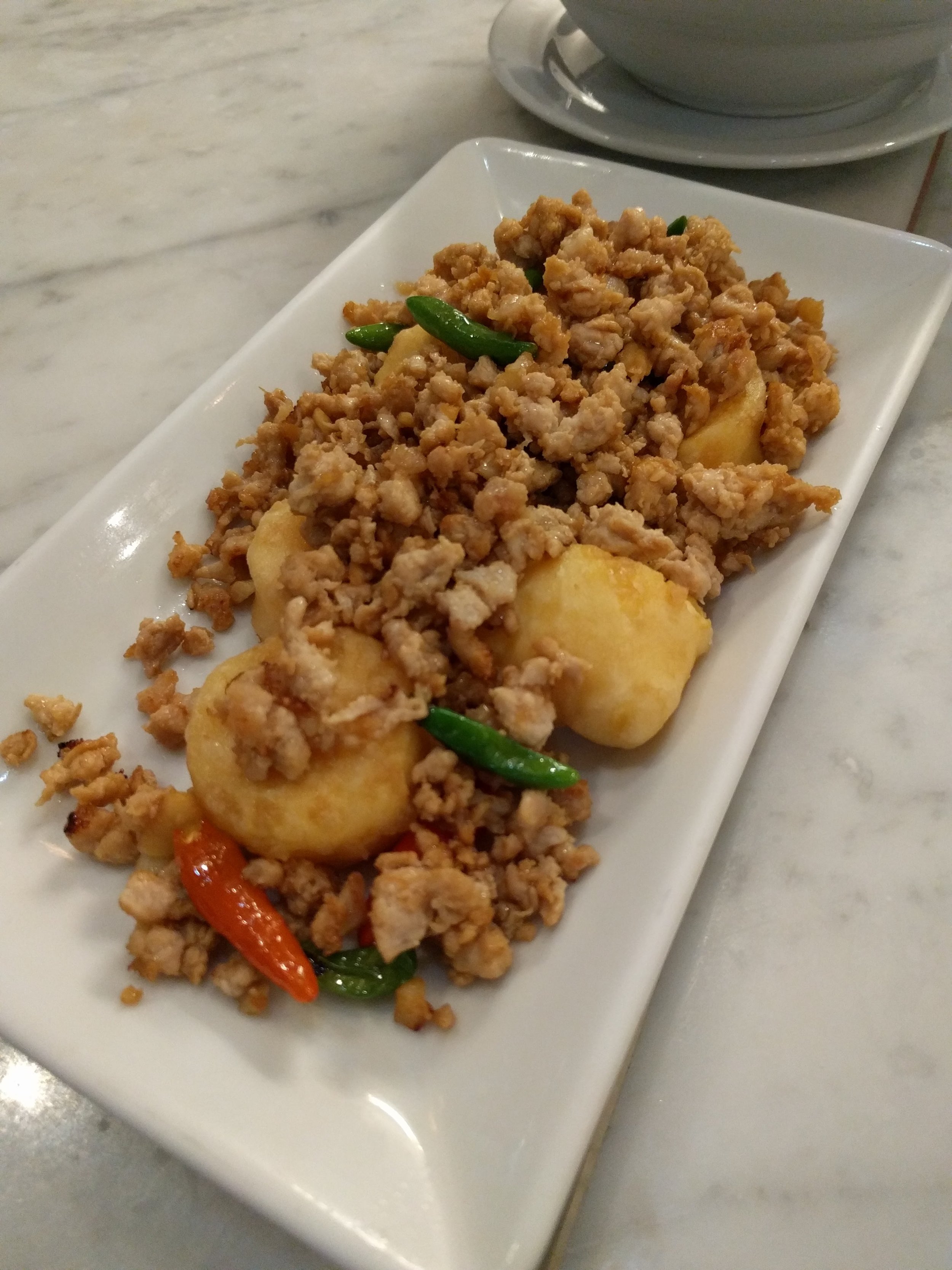 Egg tofu and minced pork at Have a Zeed