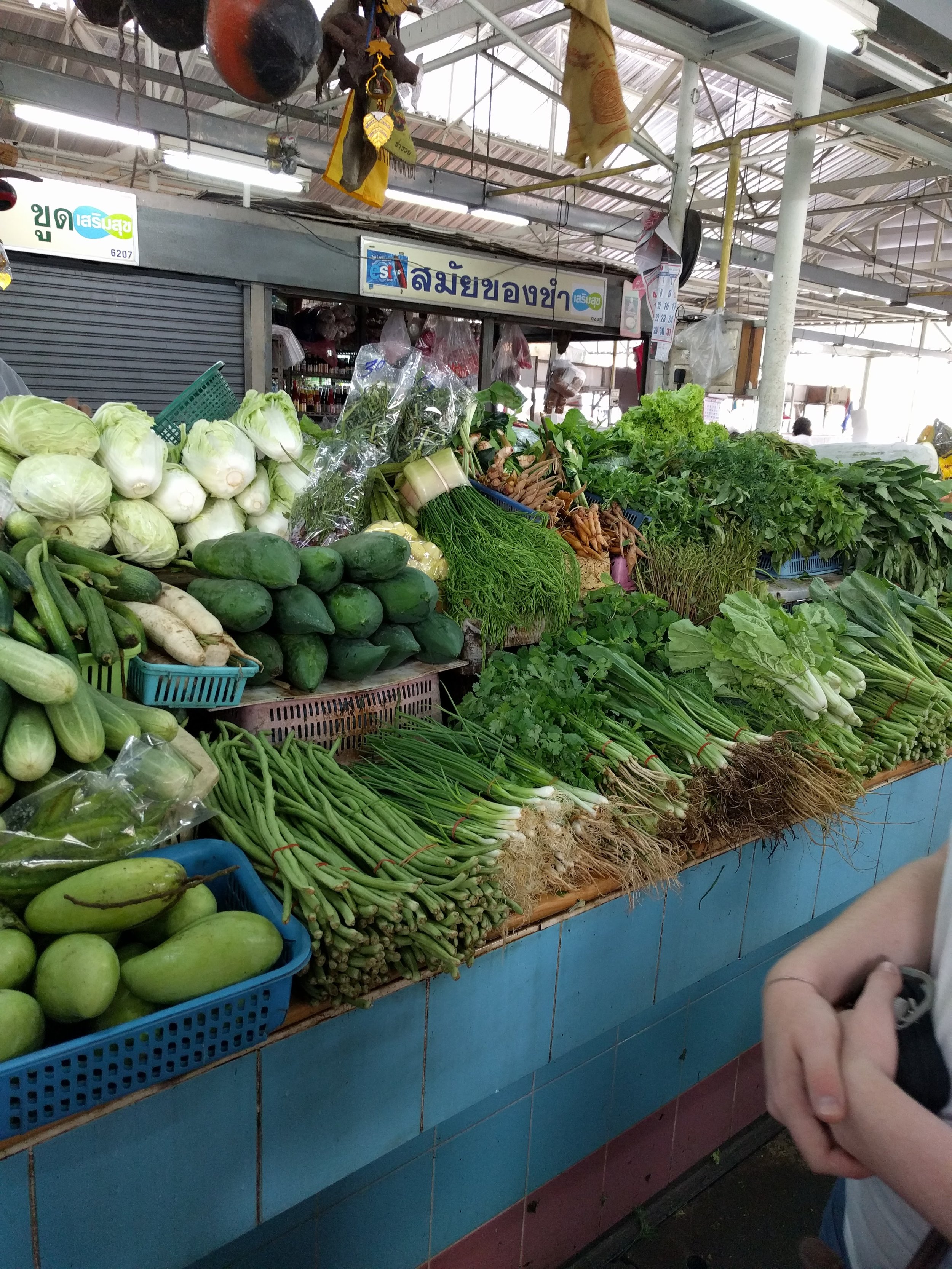 Walking through the local market
