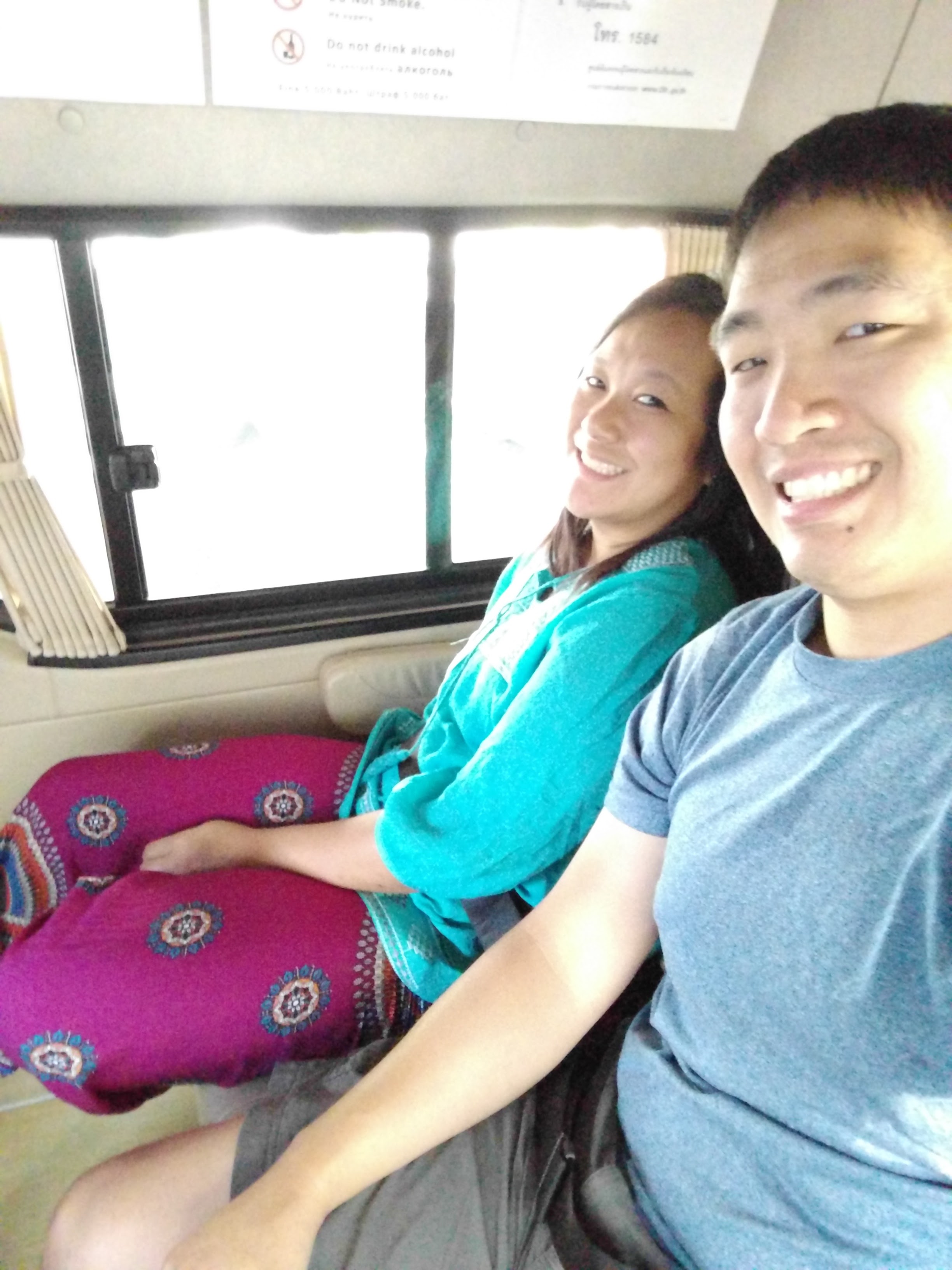 In the minivan