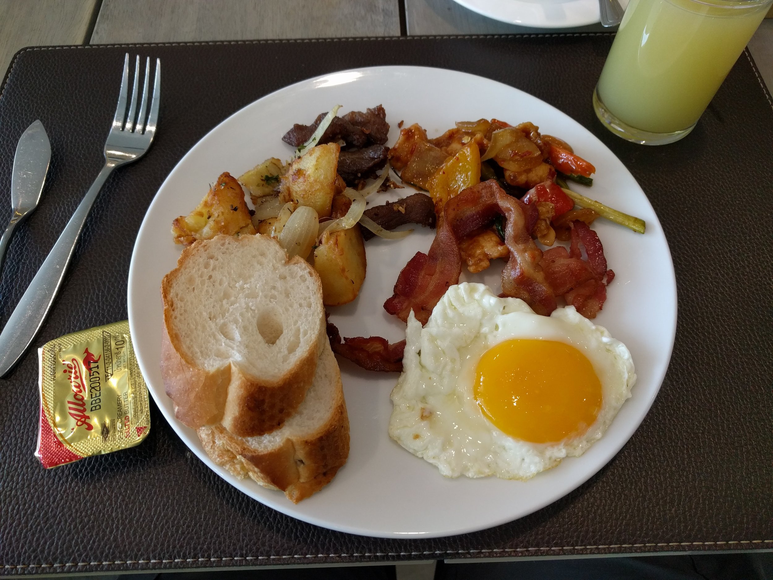 Breakfast from our hotel