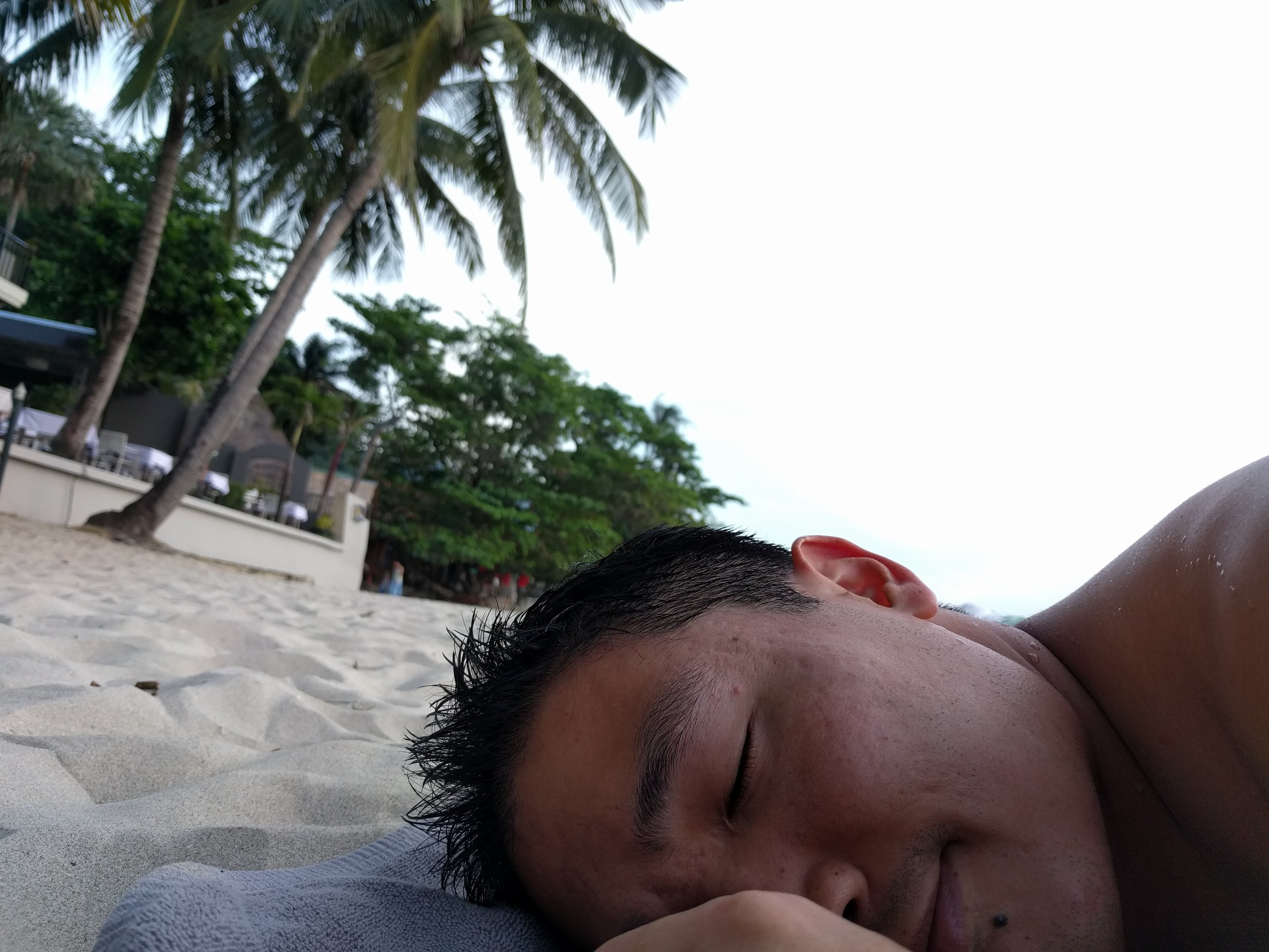 Napping on the beach, what a life!