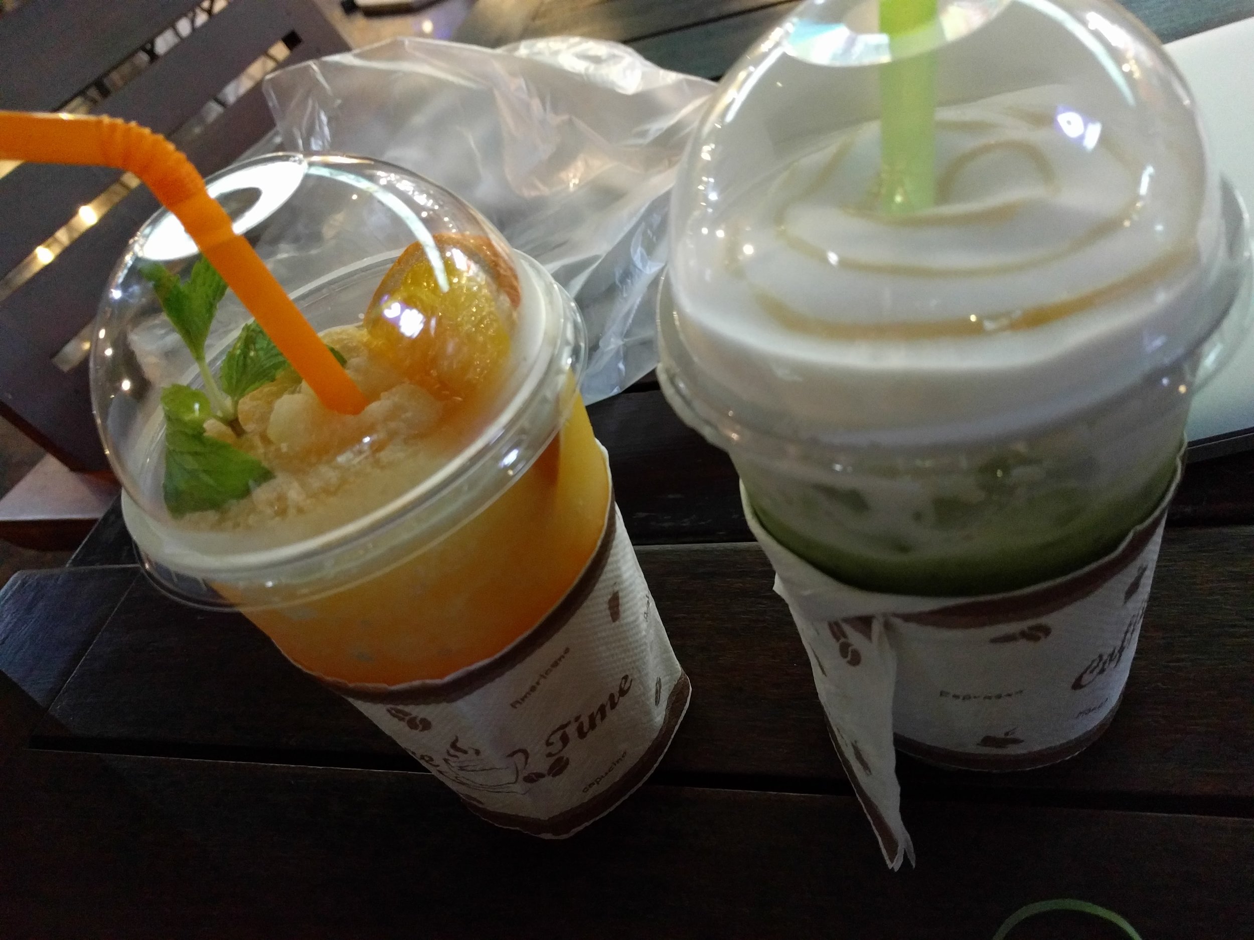 We spent a lot of time at this cafe to use their internets