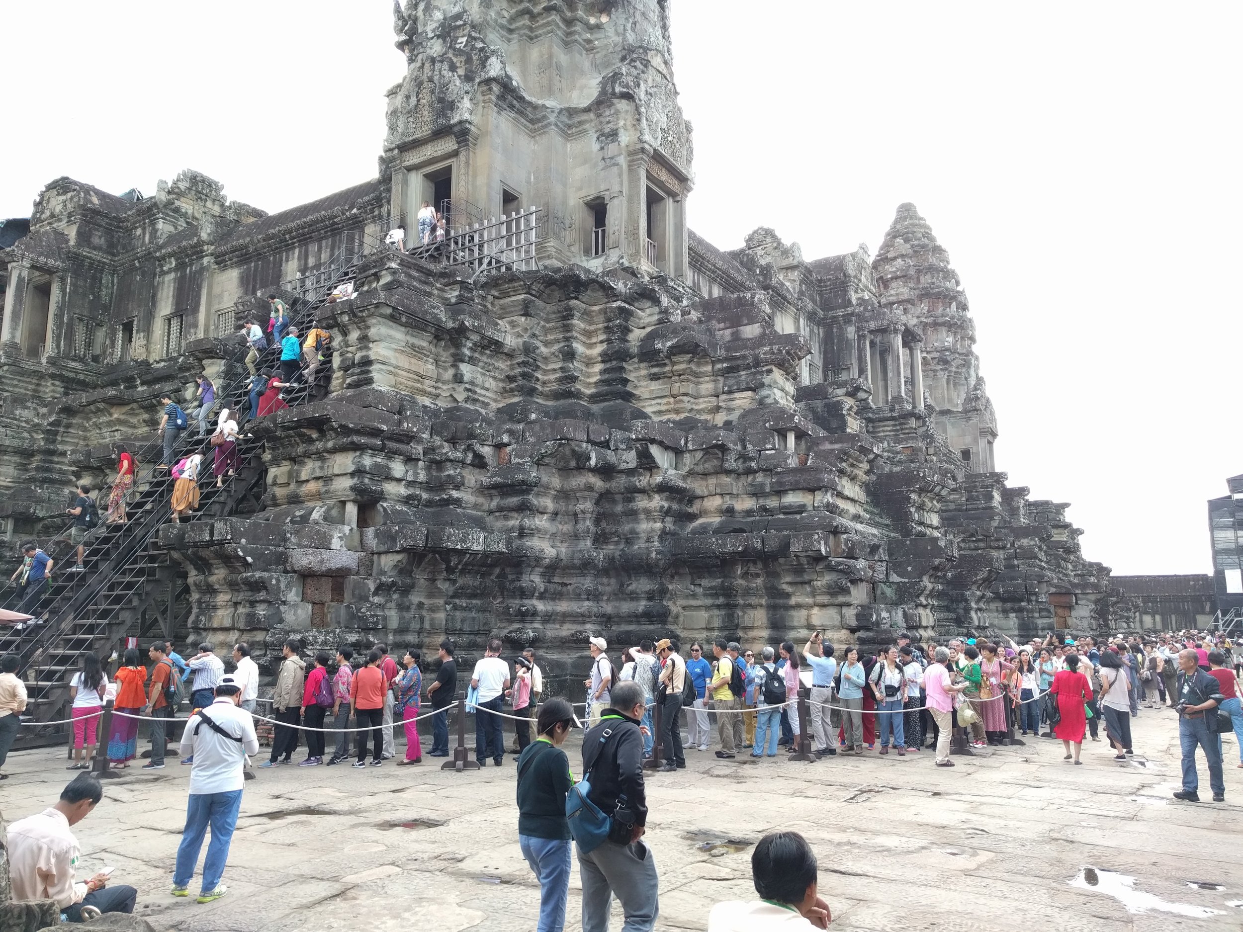 ridiculous line to climb to the top