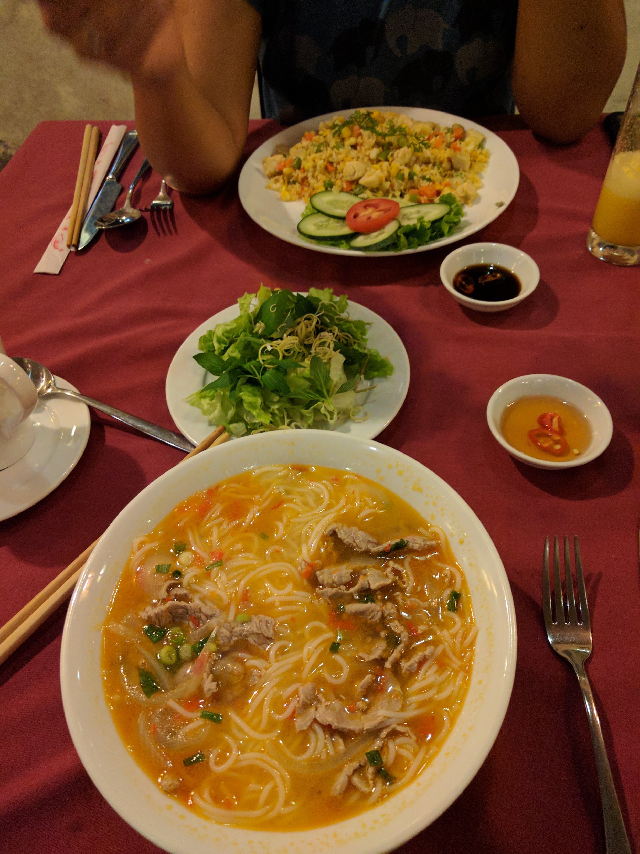 Bun Bo Hue and fried rice