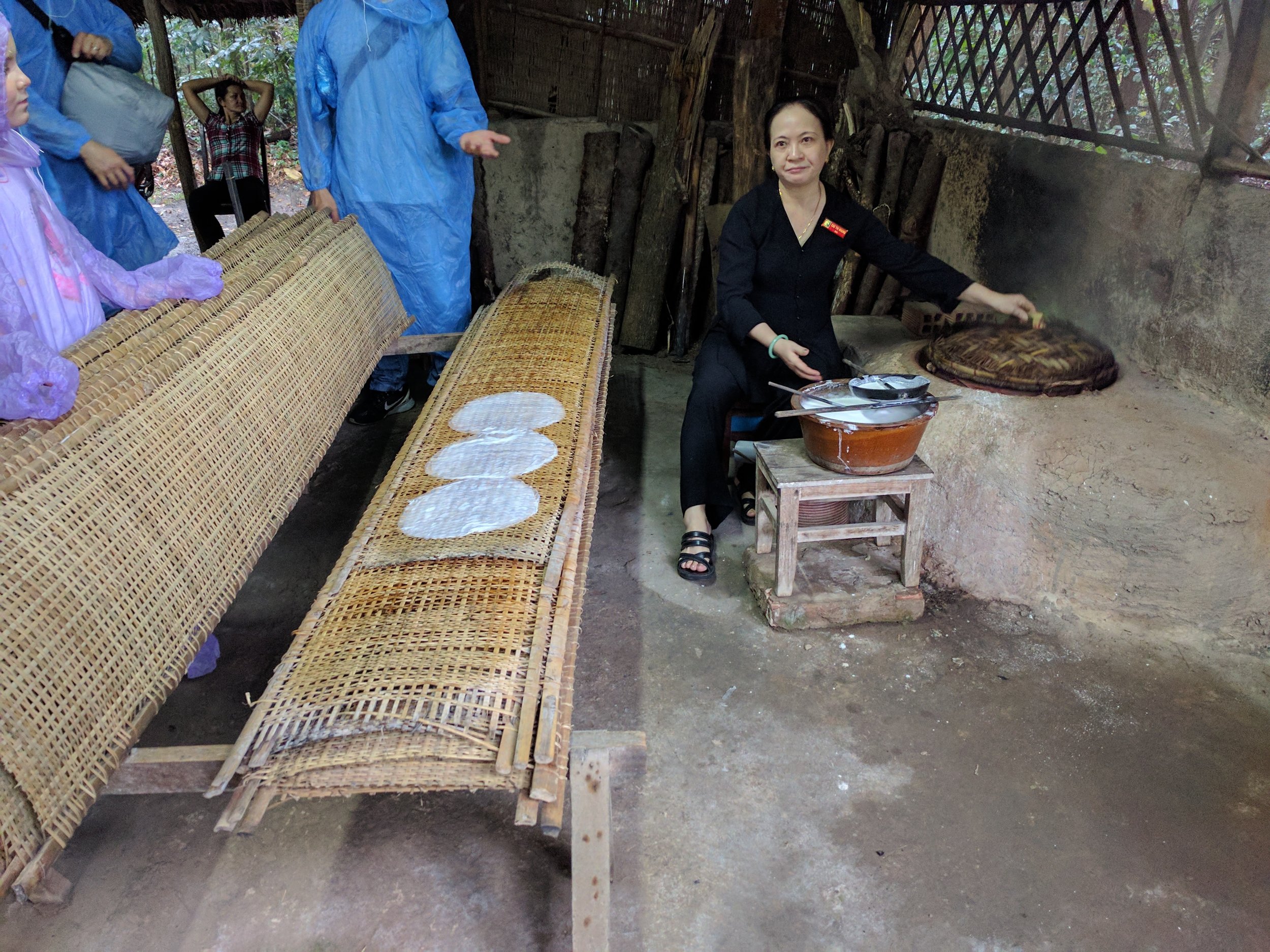 Making rice pancakes