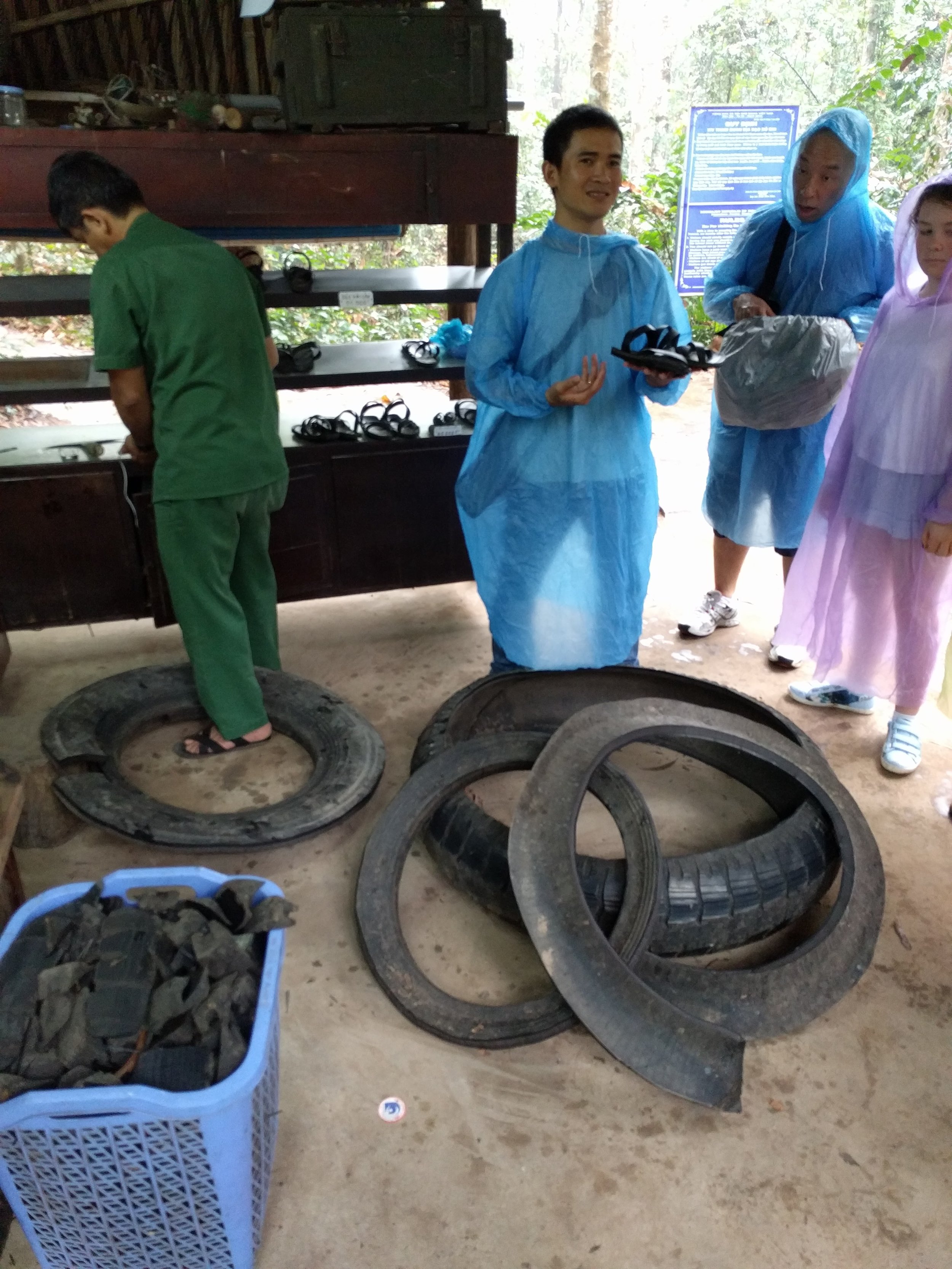sandals being made from tires