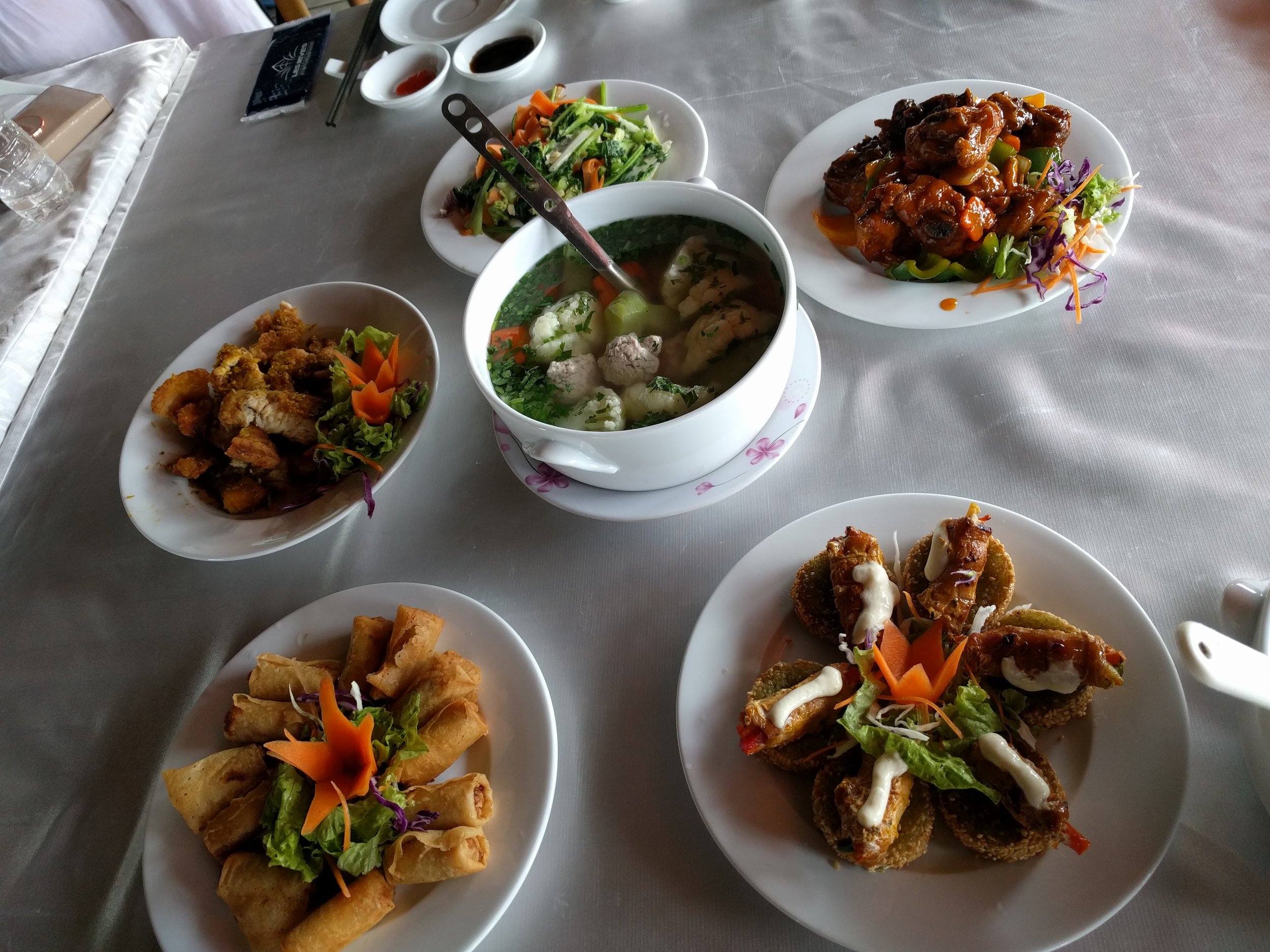 Lunch by the tour group