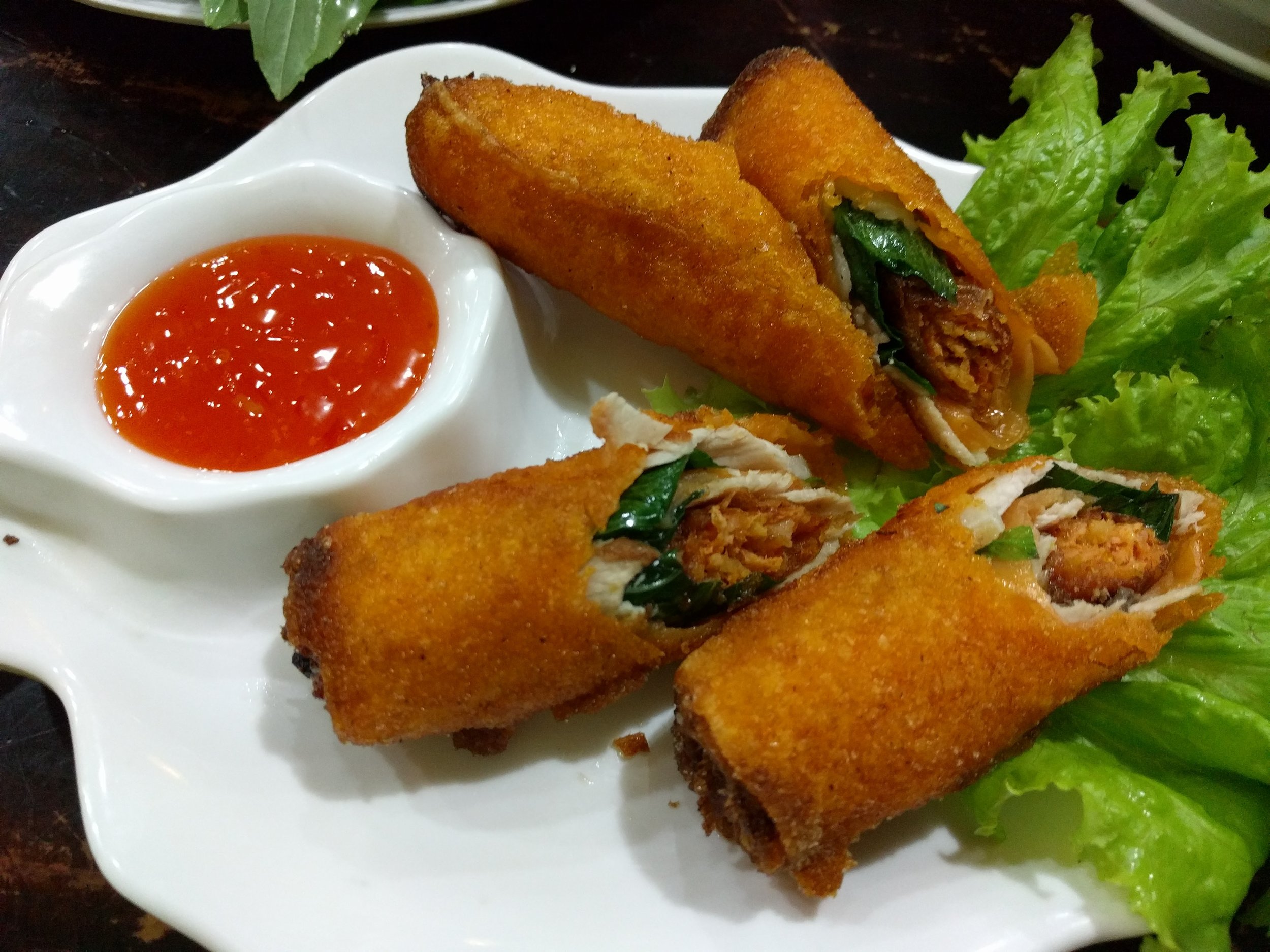 Fried 'pho' spring roll