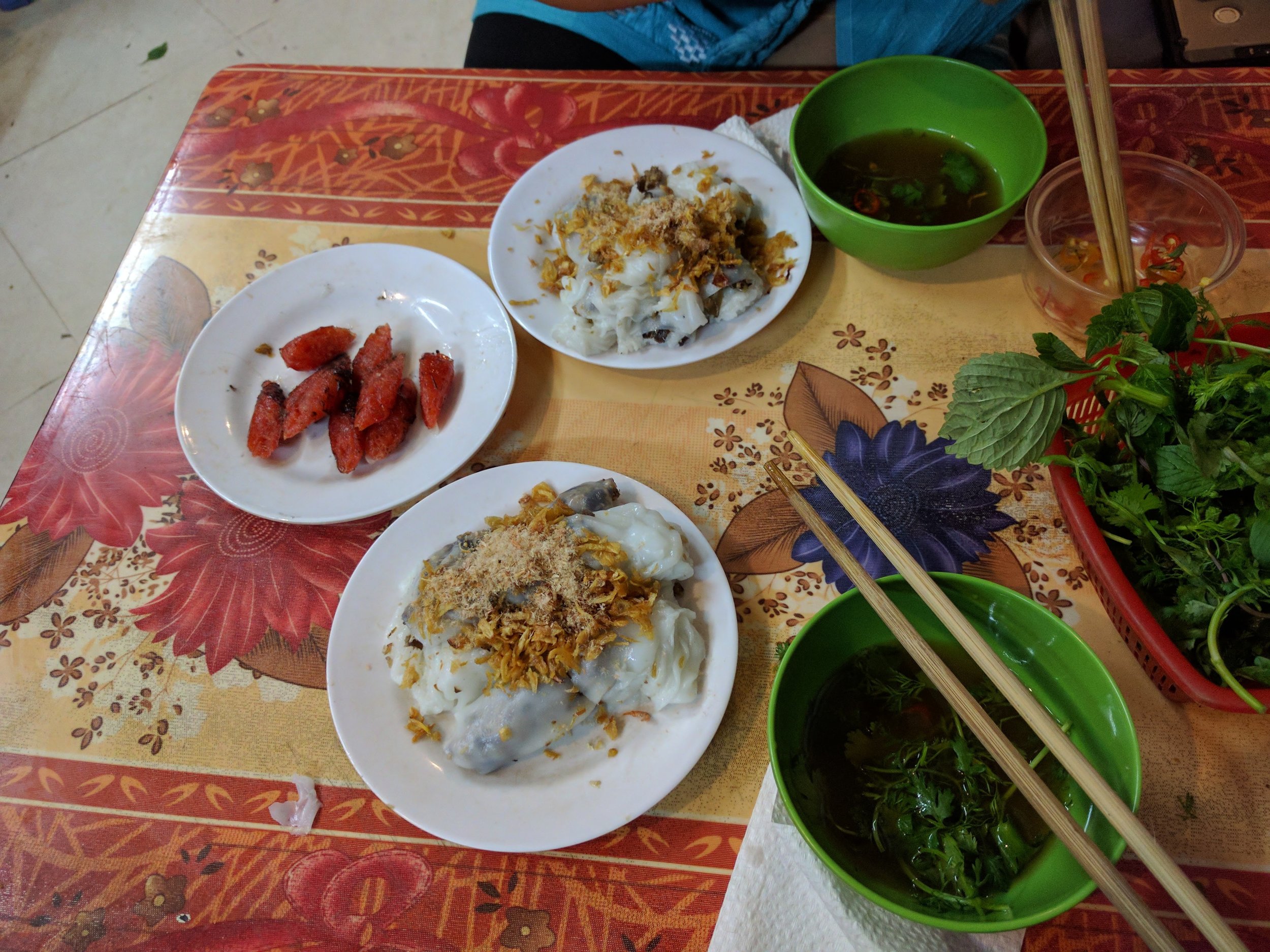 Banh Cuon, with sausage this time