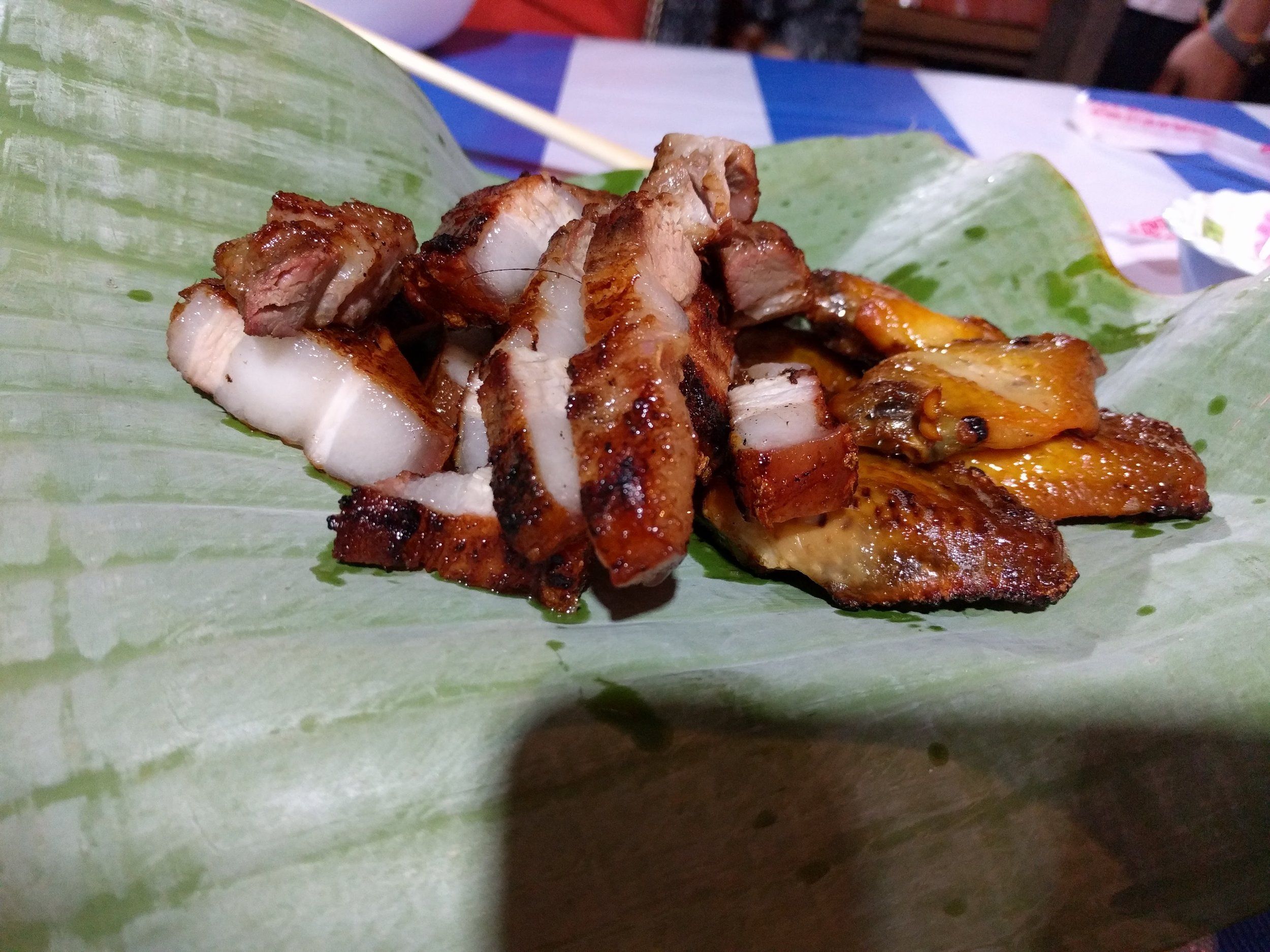 Chicken wings and pork belly