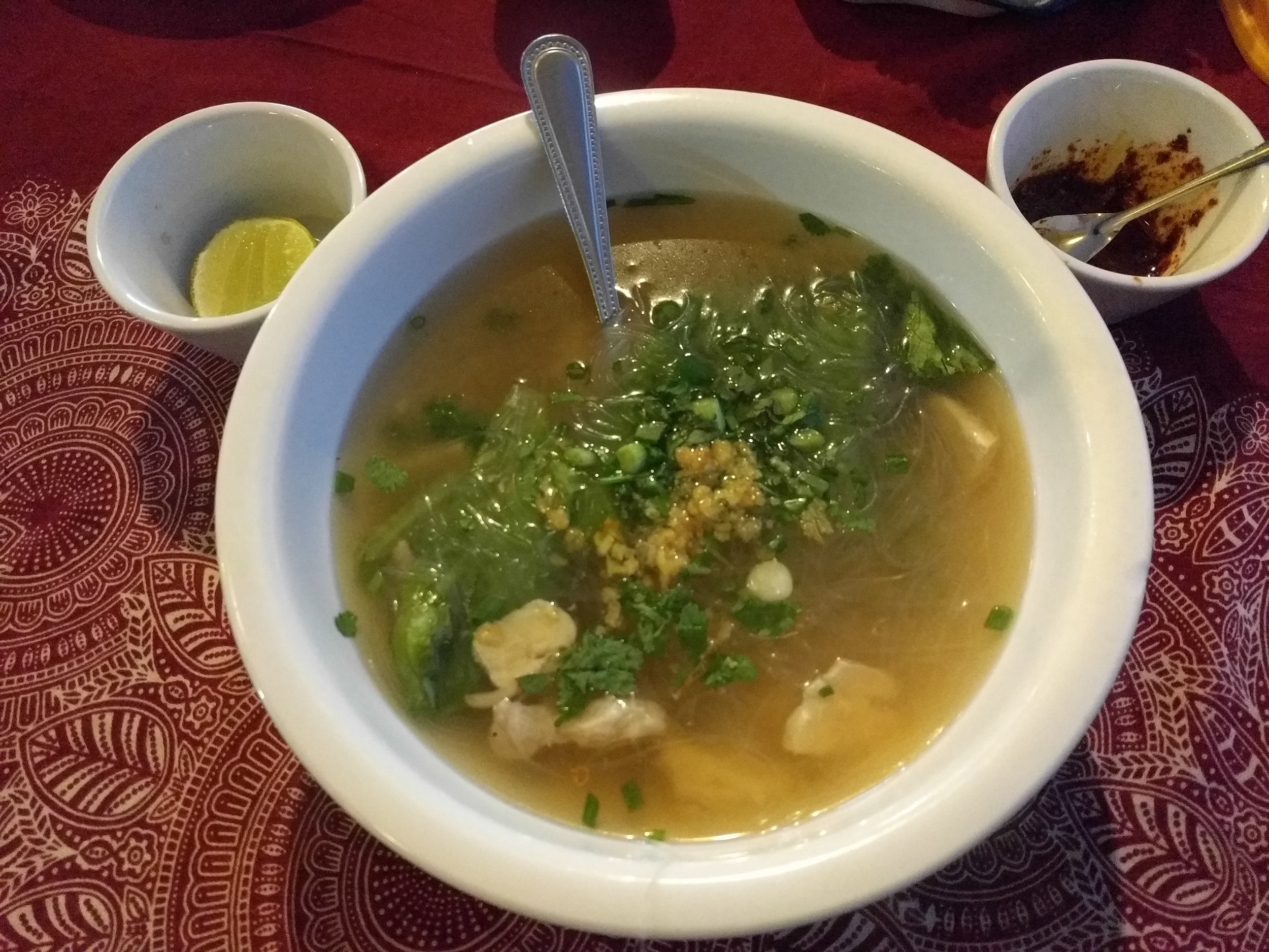 silver noodle soup
