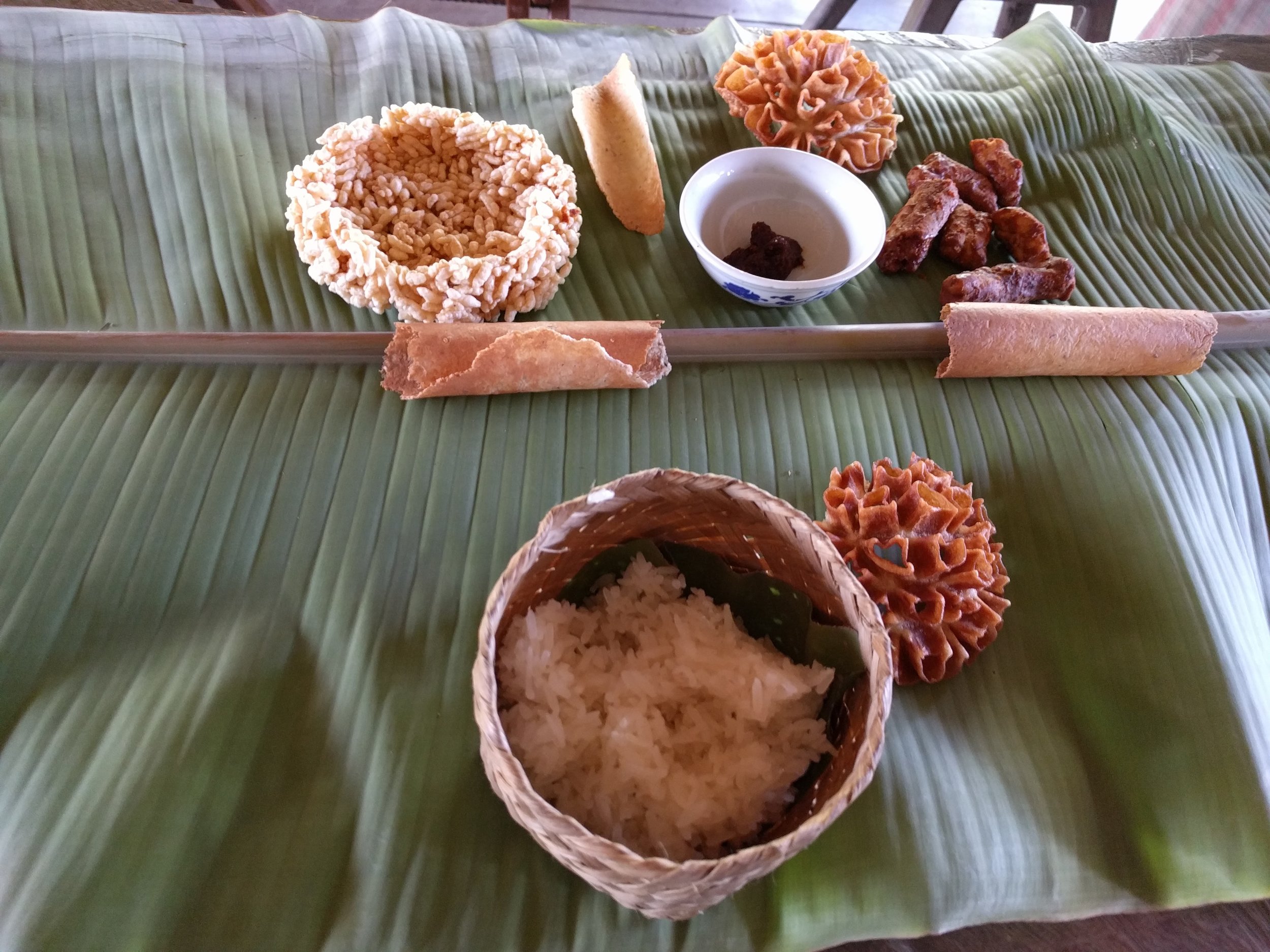 assorted rice snacks at the end of the farm experience