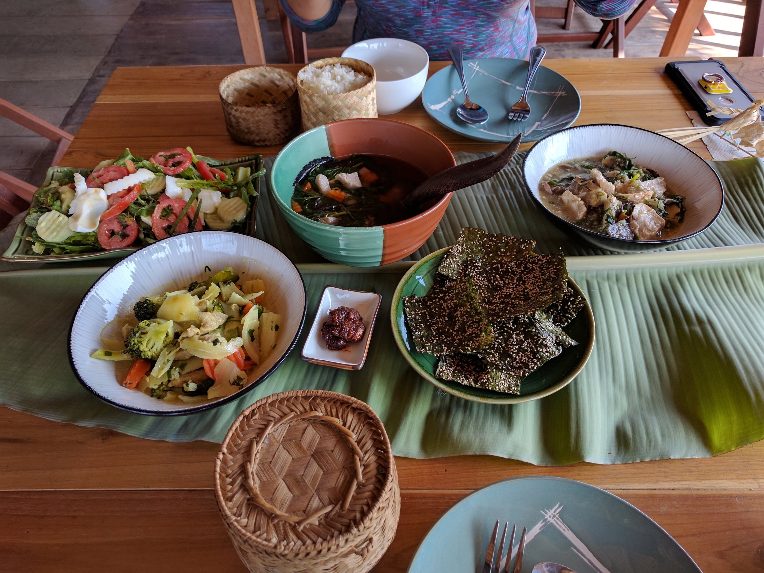 lunch at the Living Land farm