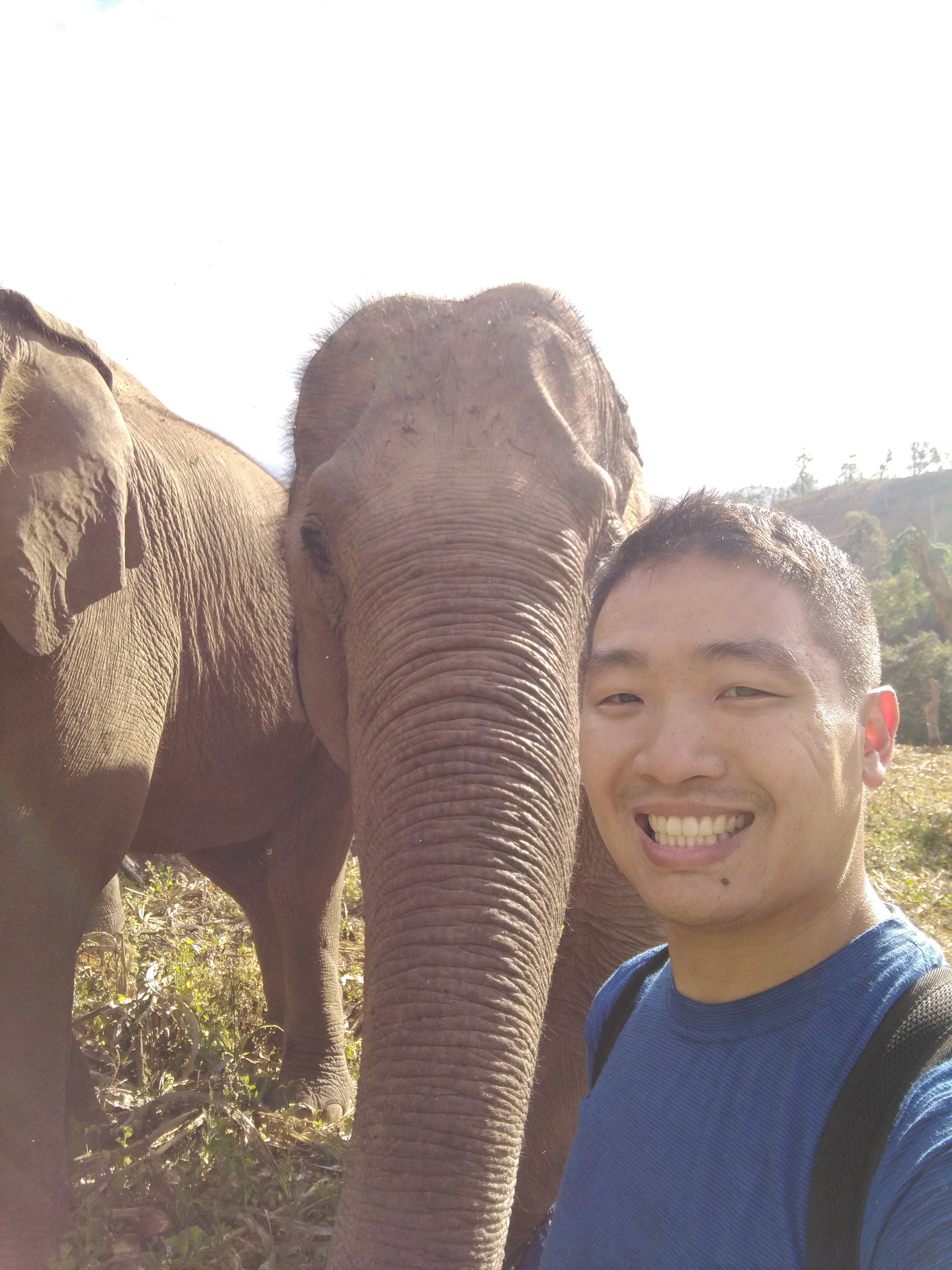 Eric elephant selfie