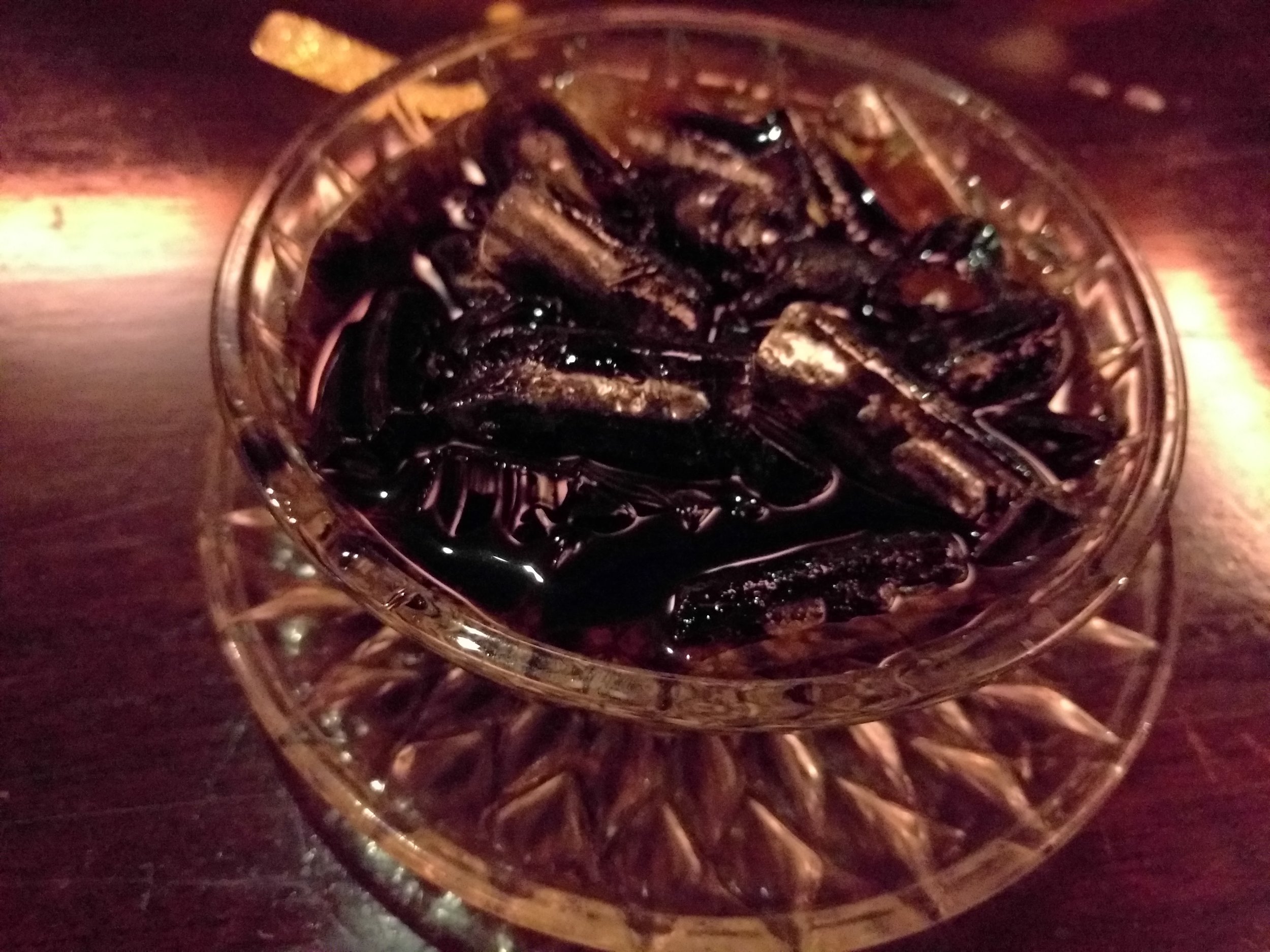 Grass jelly dessert