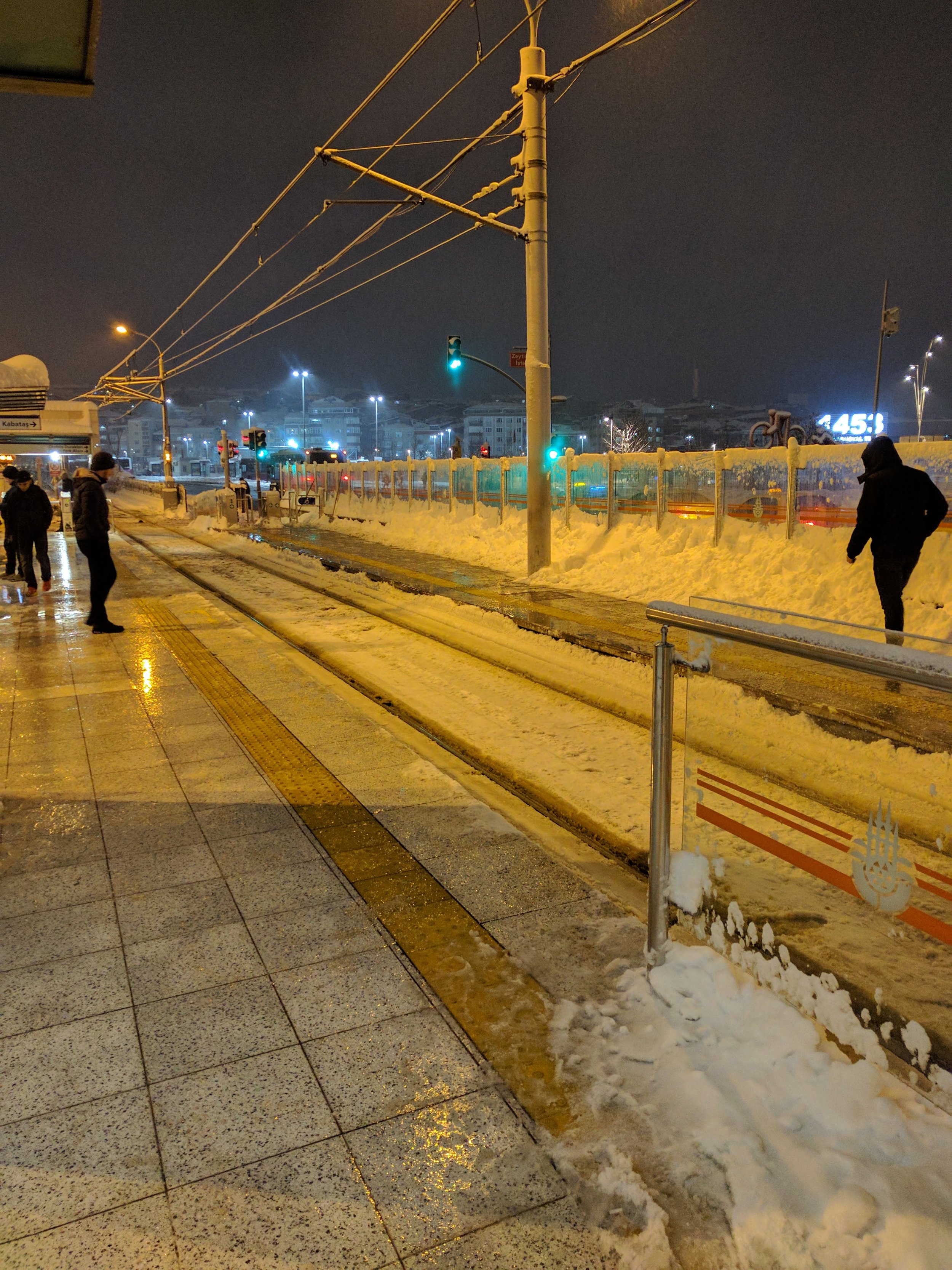 waiting for the metro from the airport