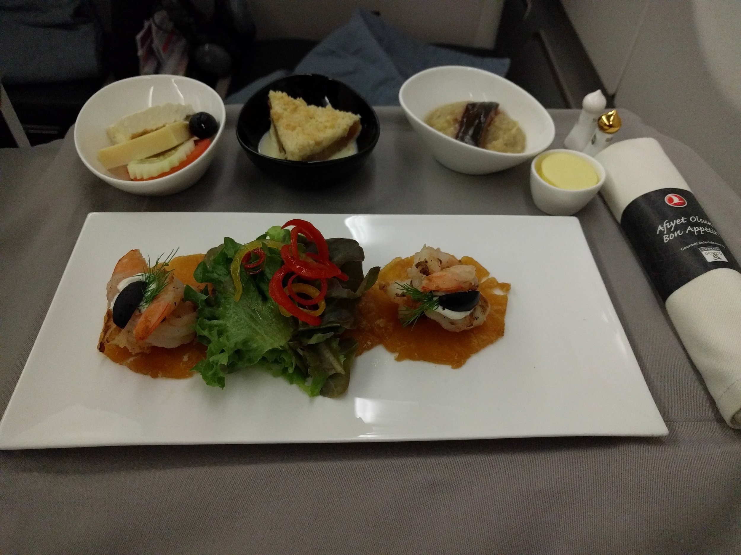 Shrimp and pineapple starter