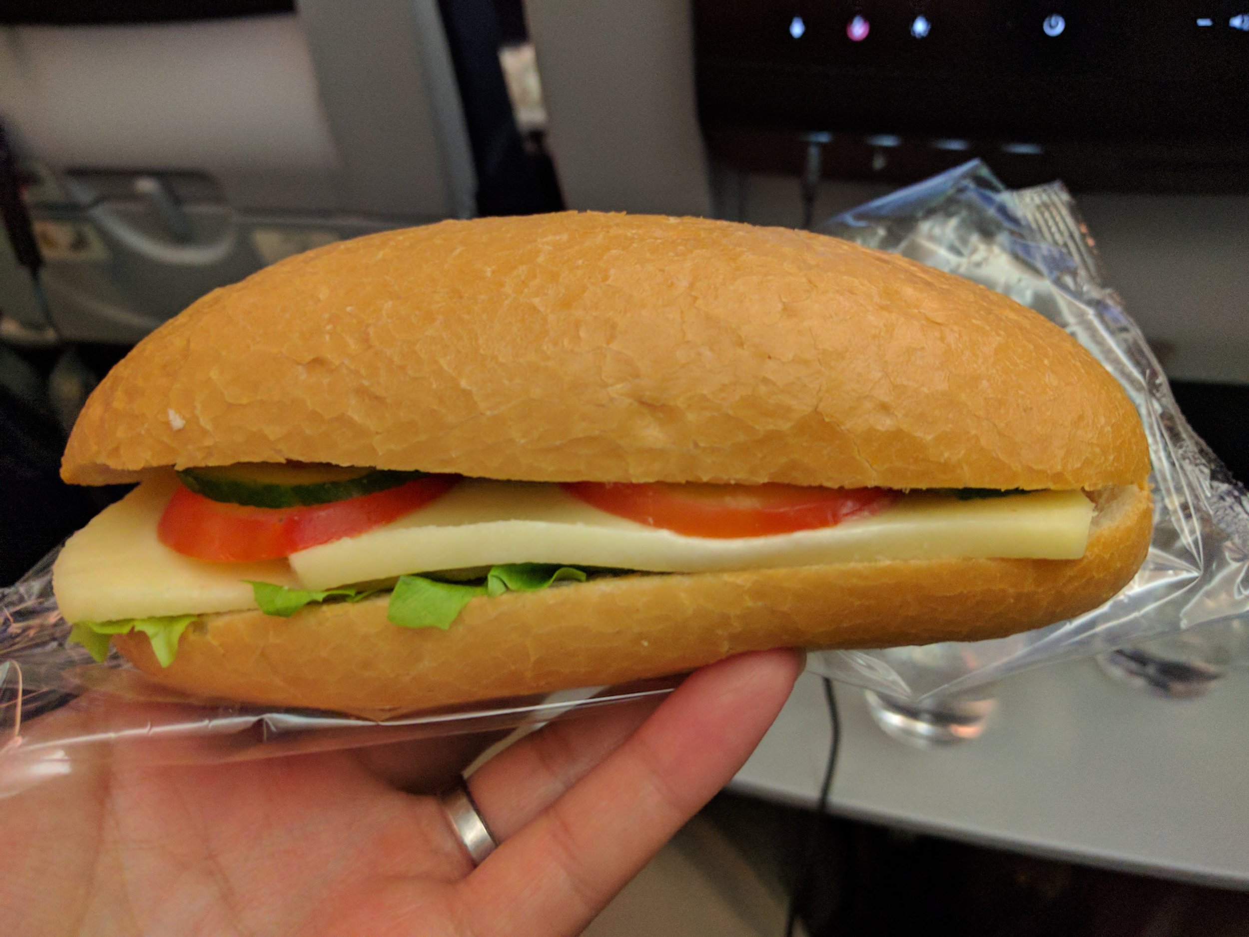 Sad sandwich before arriving at LHR
