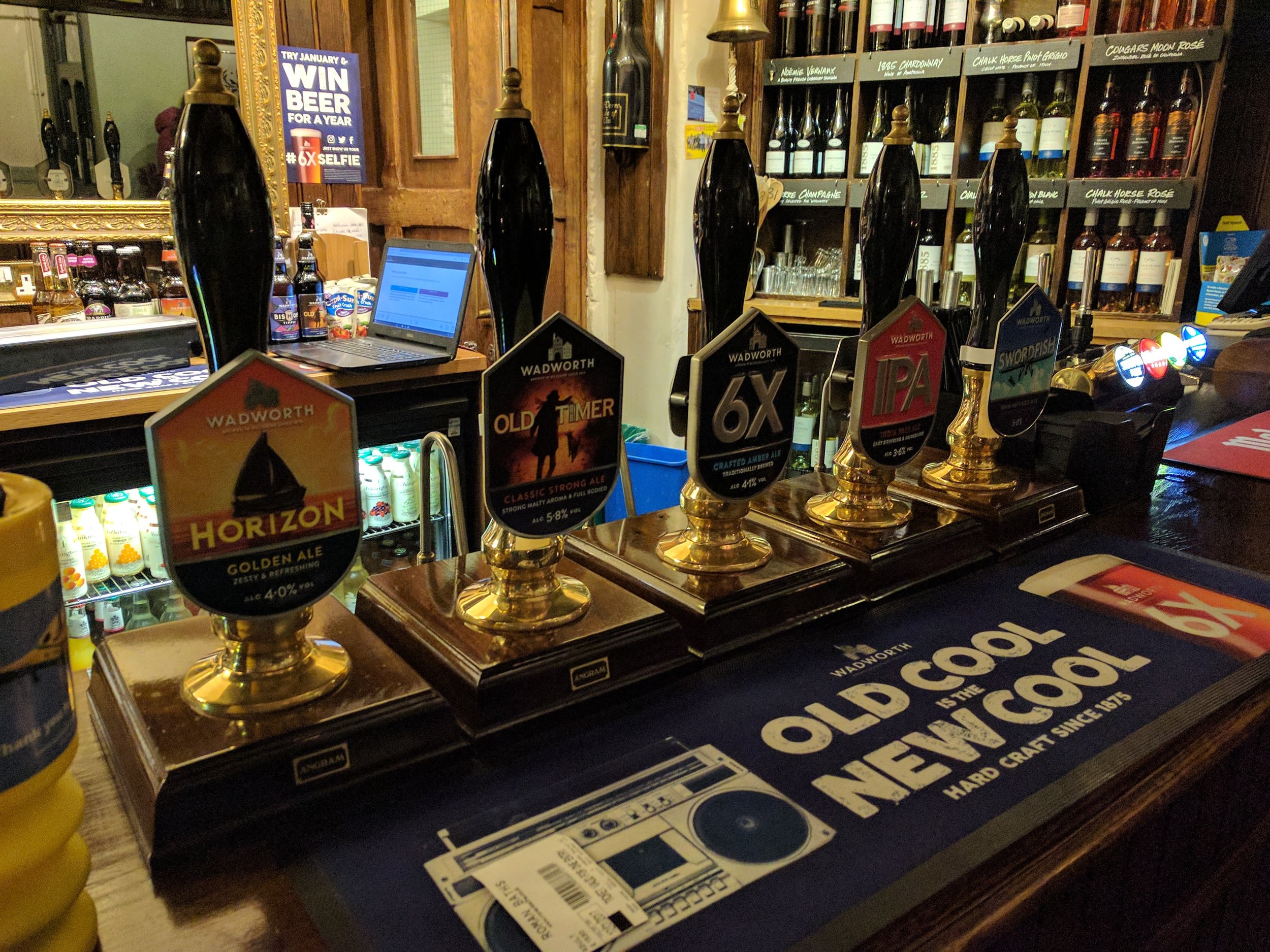 English beers on tap