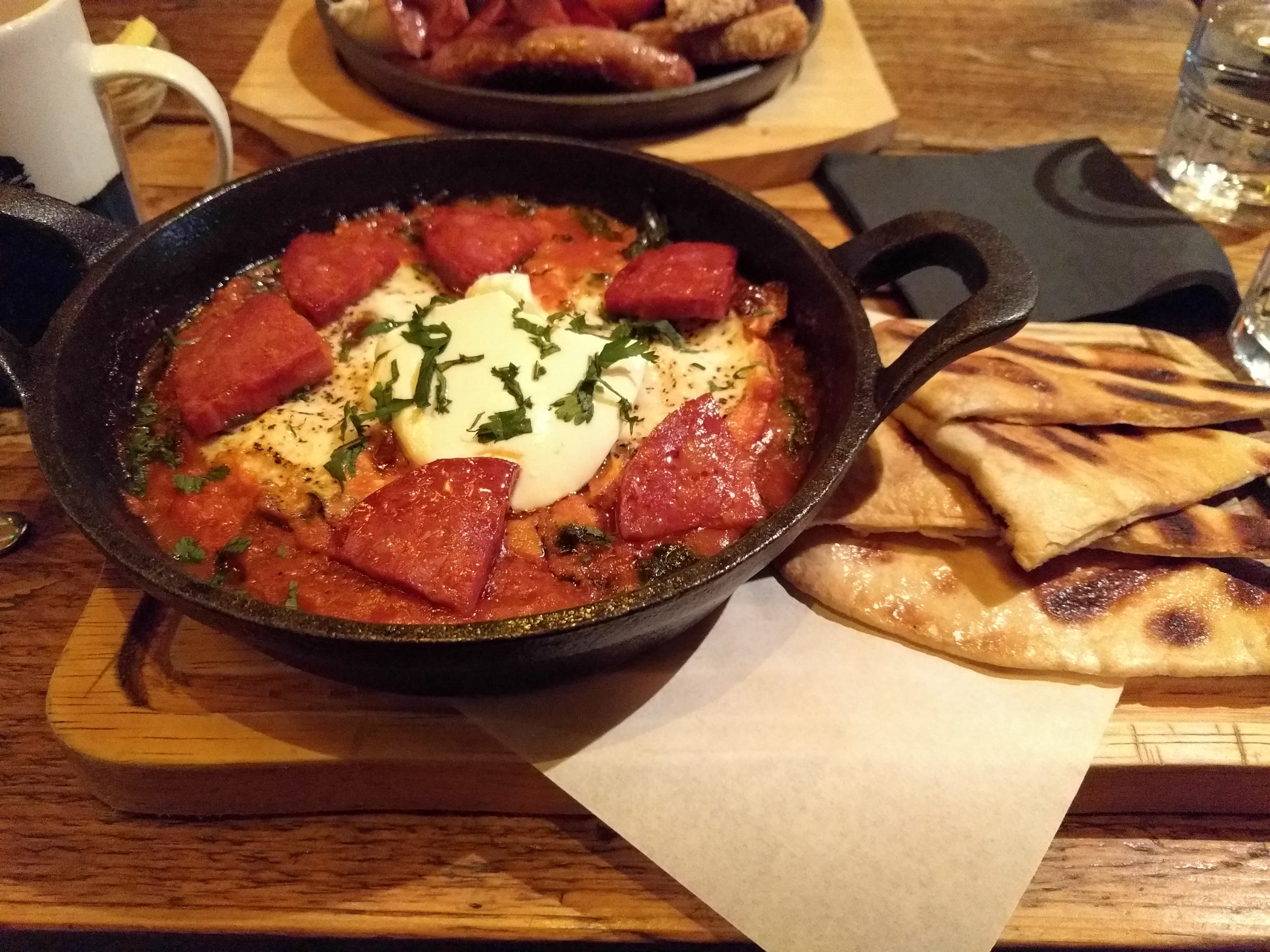 Shakshuka with Lebanese chorizo