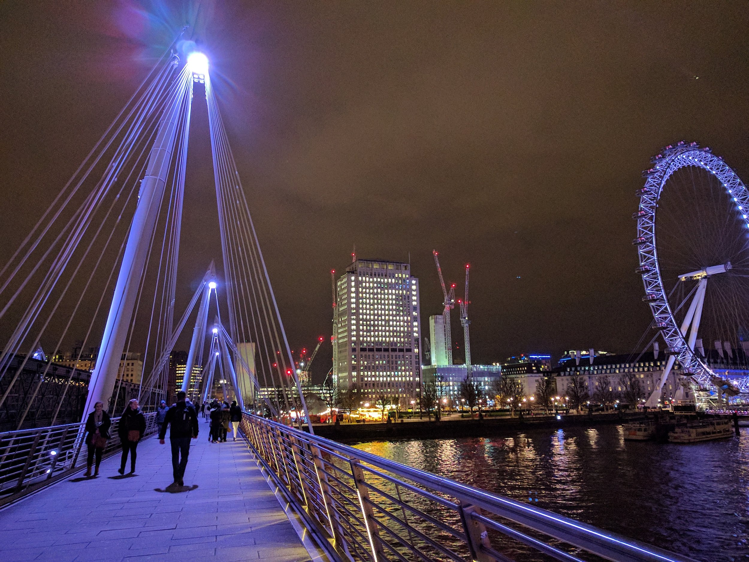 Hungerford Bridge and Golden Jubilee Bridges