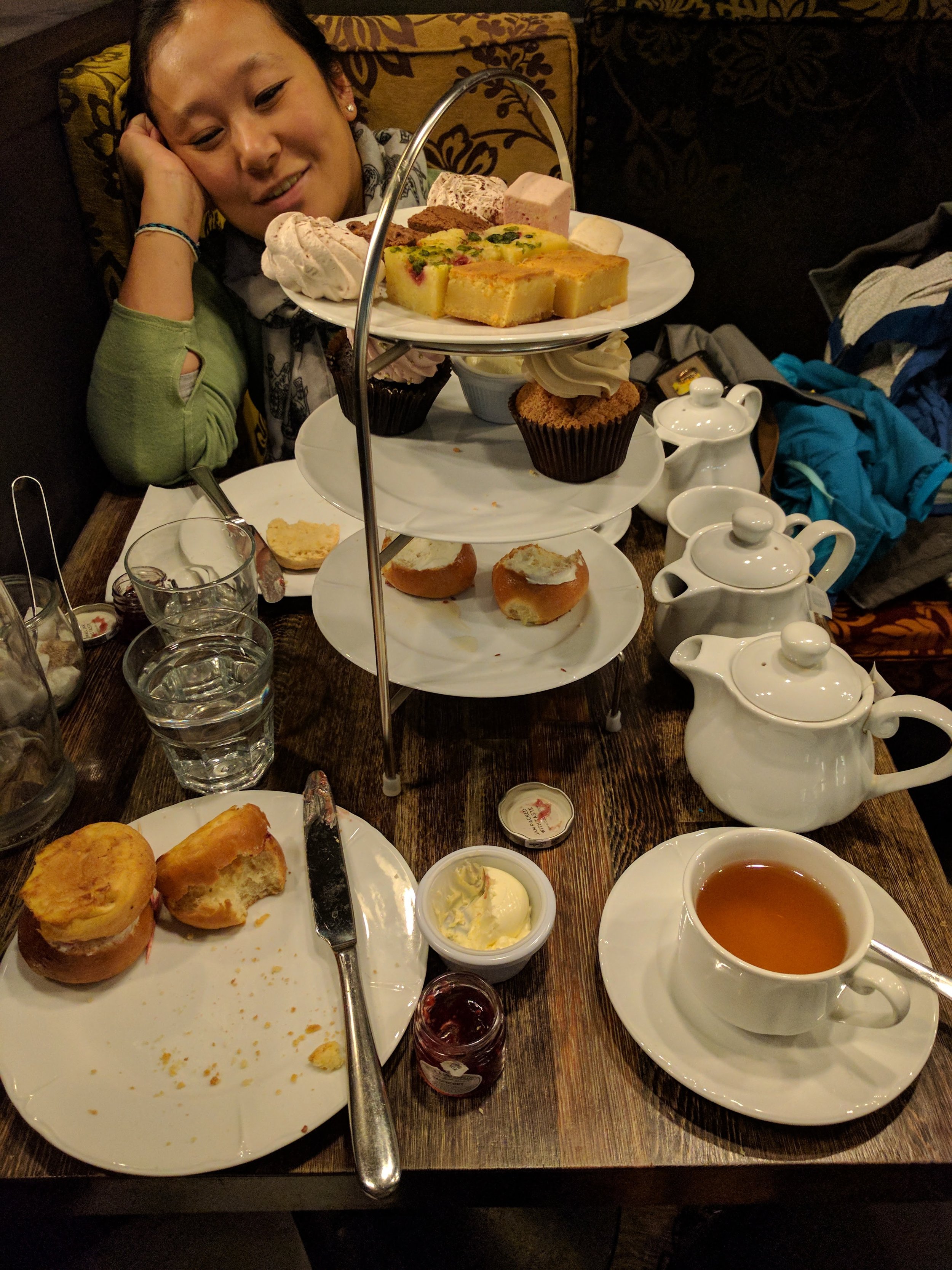 <p>food coma setting in</p>